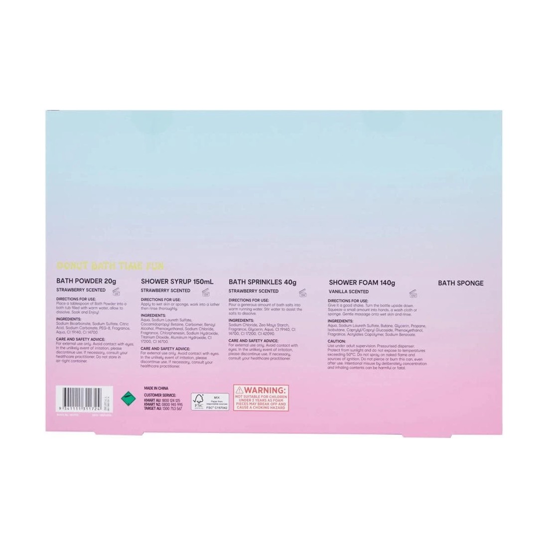 9 OXX Bodycare Donut Whipped Shower Foam Set - Strawberry and Vanilla Scented, 9 of 9