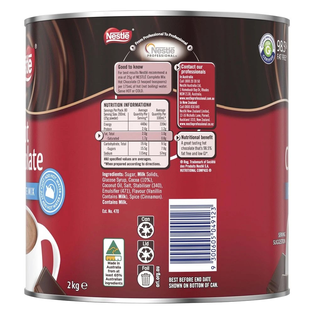 3 Nestlé Hot Chocolate Complete Mix Tin 2kg, 3 of 3