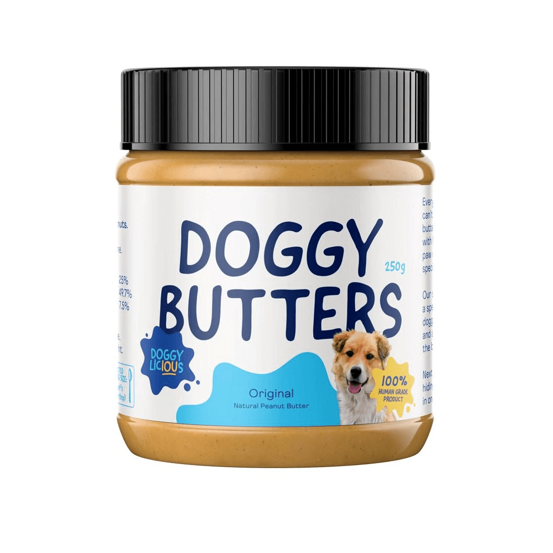 1 Doggylicious Original Doggy Peanut Butter 250g, 1 of 2