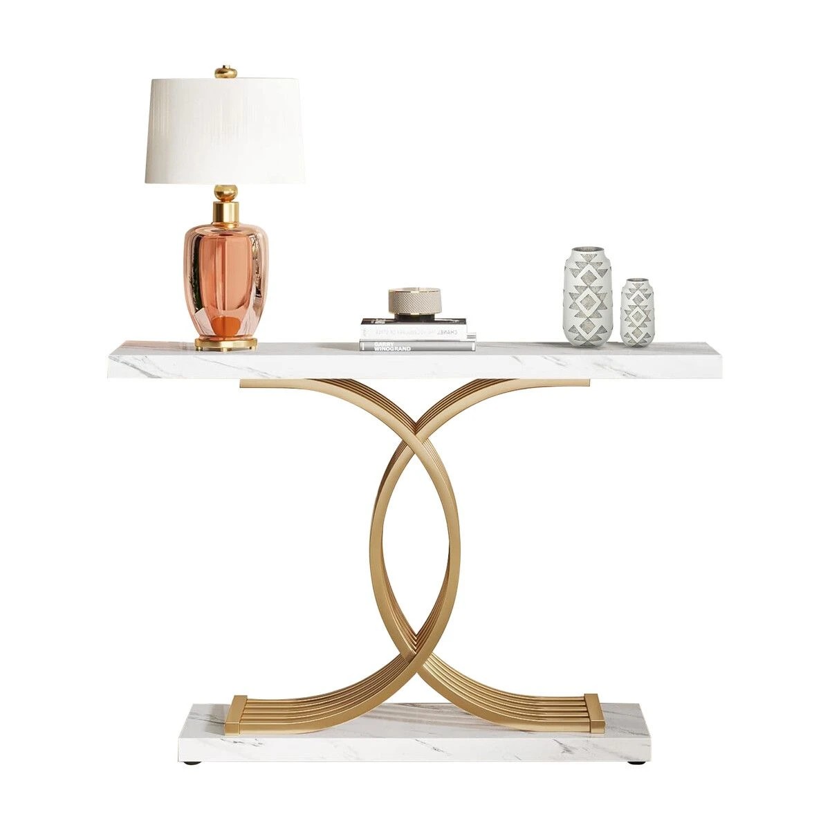 5 Ausway Modern Marble Coffee Table Storage Rack Display, 5 of 5