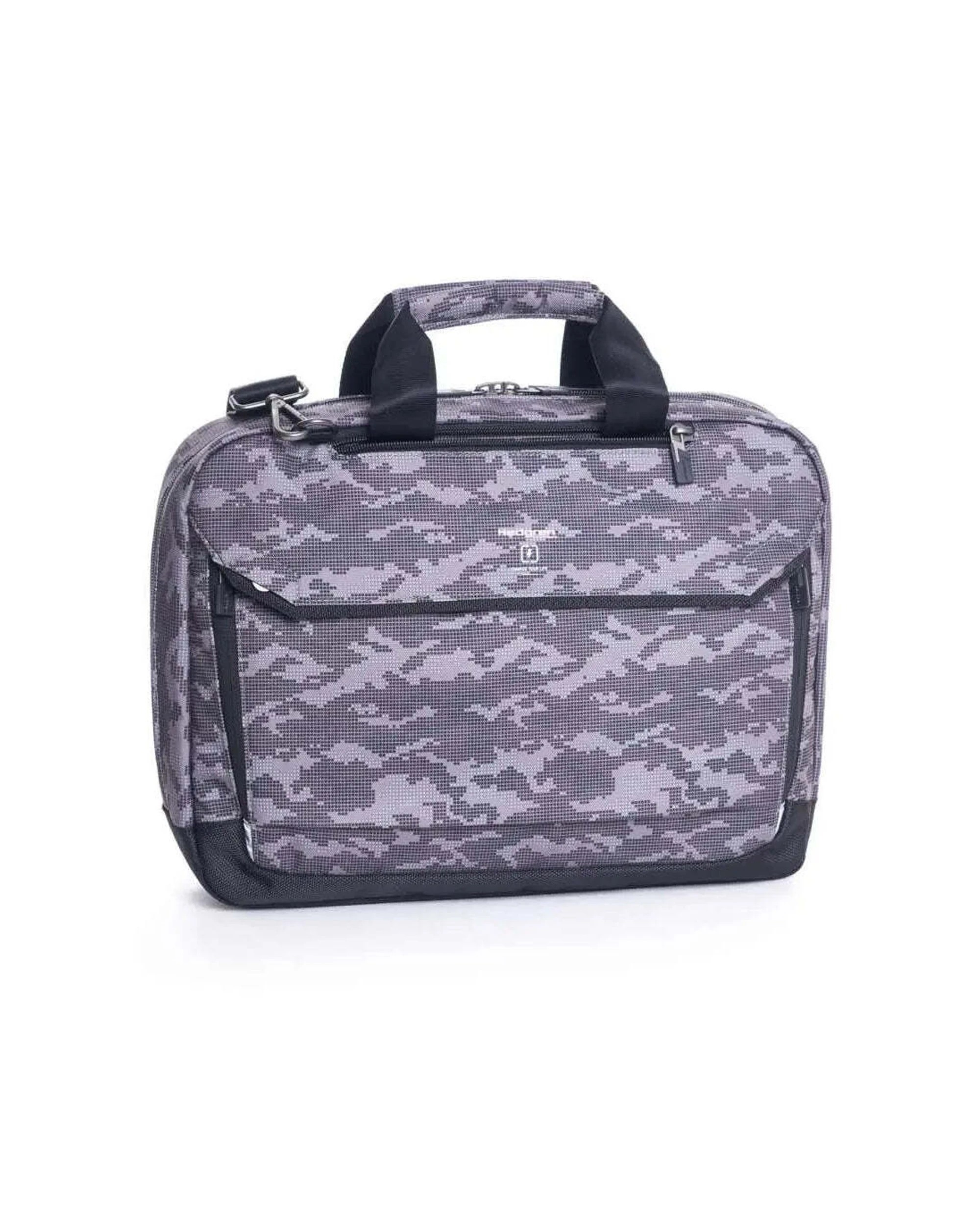 1 Hedgren HITCH 3-Way Briefcase Backpack with RFID Fits 15in Lockable Zippers Bag Camo Print - Grey, 1 of 6