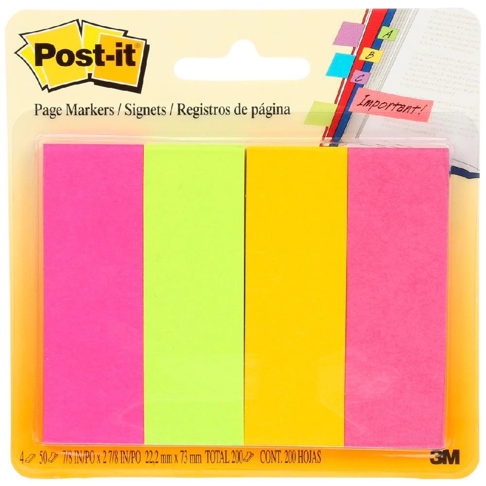 1 Post-it Page Markers 22mm x 73mm Jaipur 4 Pack, 1 of 2