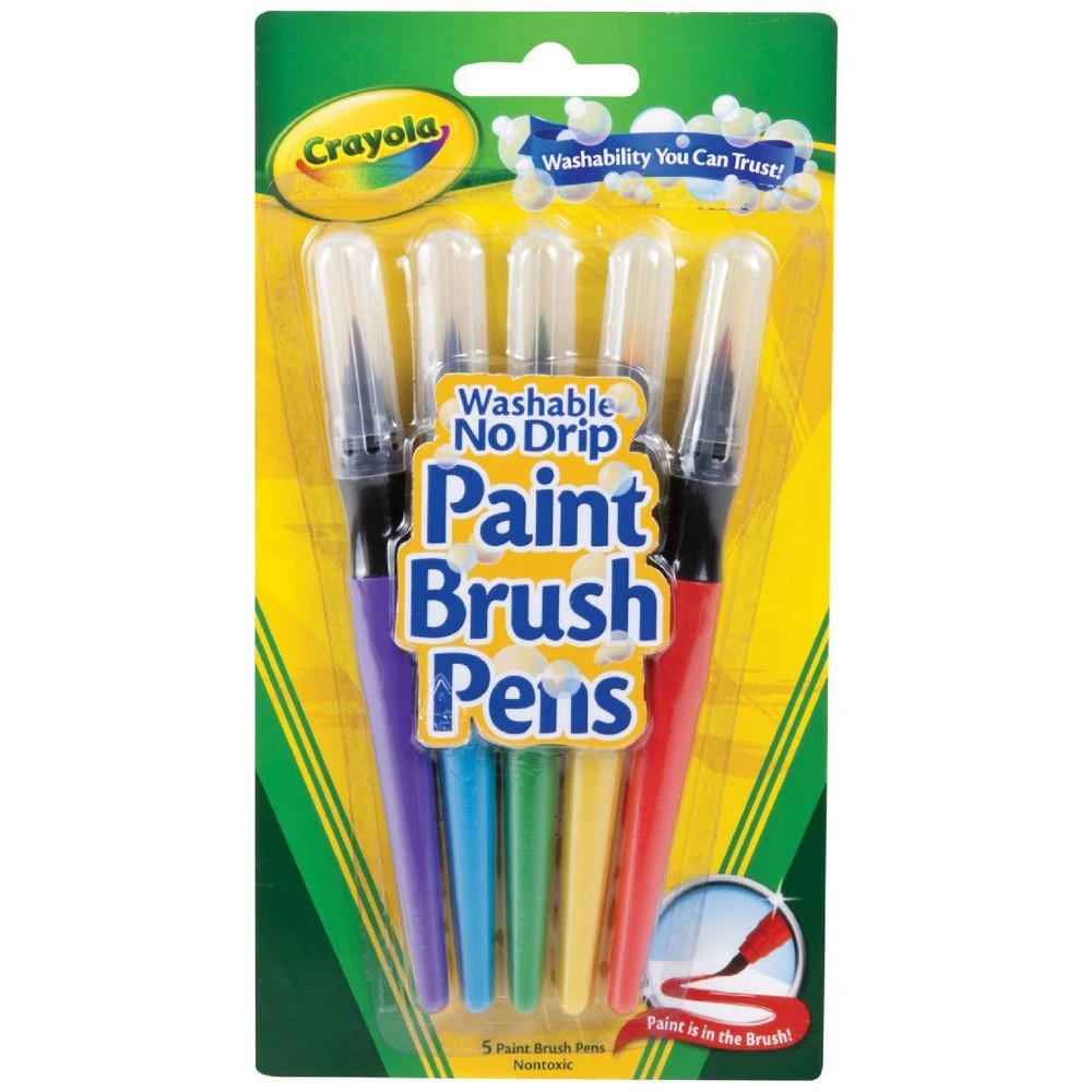 1 Crayola Paintbrush Pens 5 Pack, 1 of 3