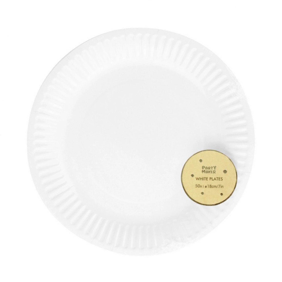 2 Party Maker White Small Round Paper Plates Pack of 50, 2 of 2