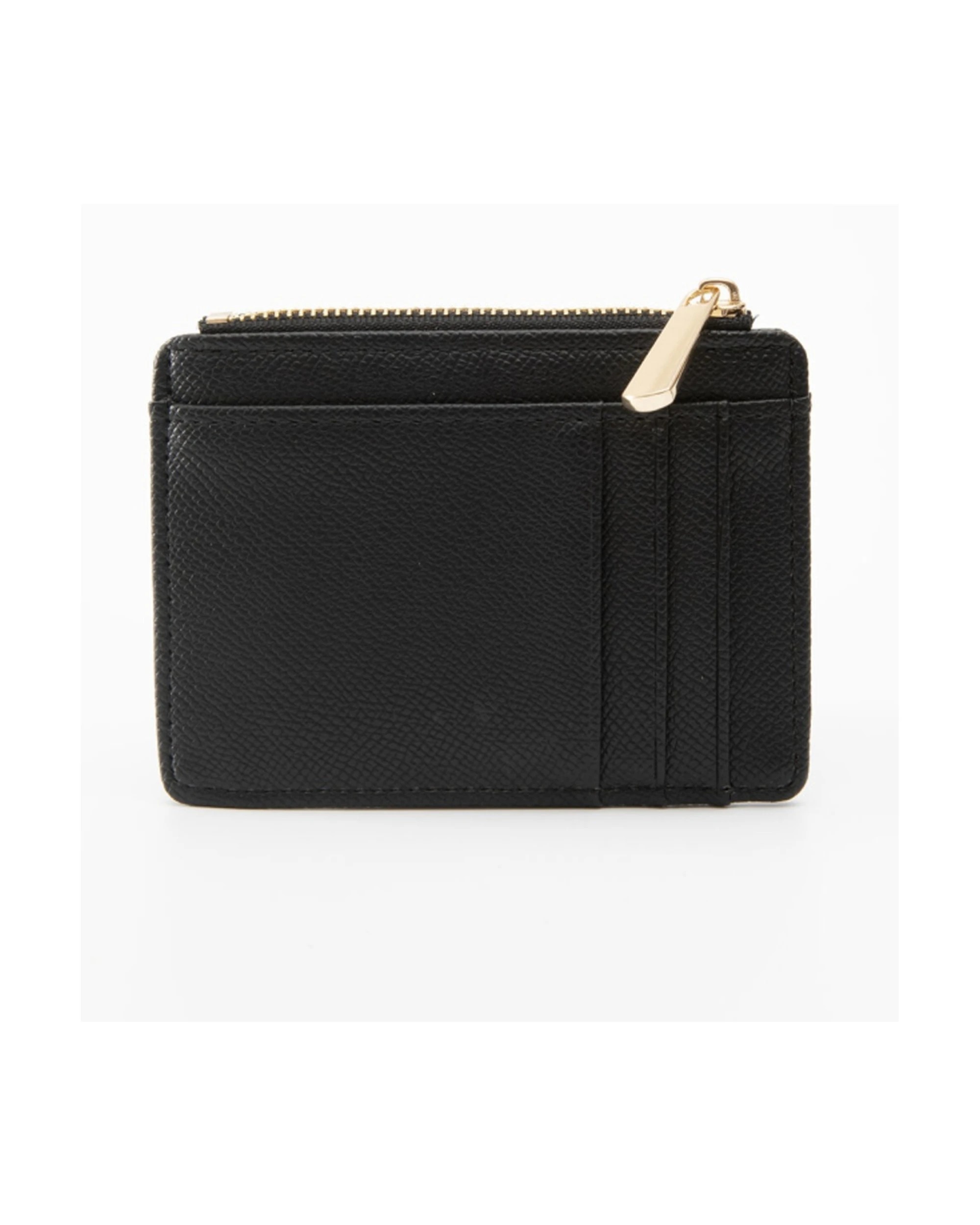 2 Tosca PU Wallet Textured Leather Cardholder Zip Around Slim Design - Black, 2 of 5