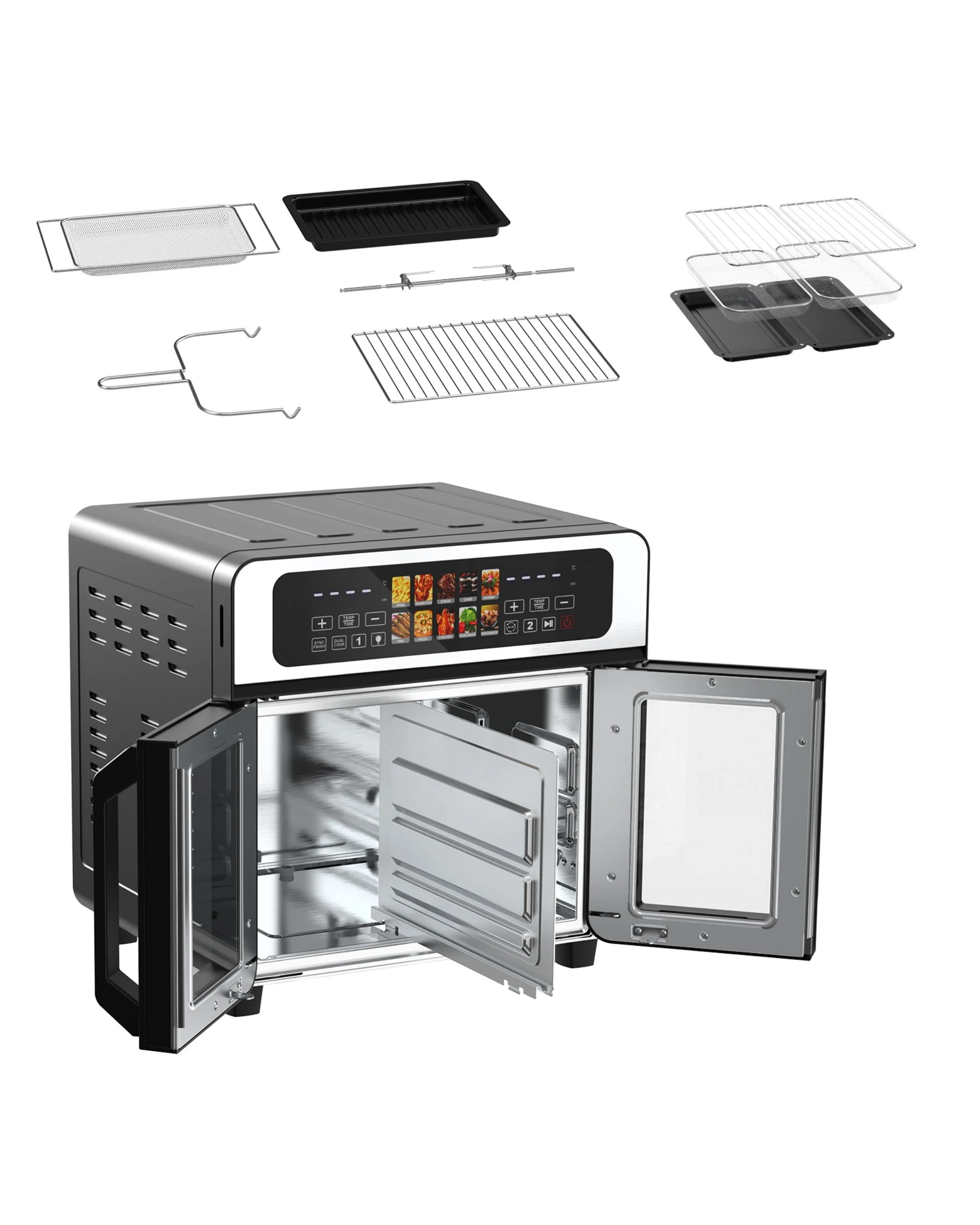 2 Advwin 26L Air Fryer Oven 2200W with 15 Preset - Black, 2 of 5