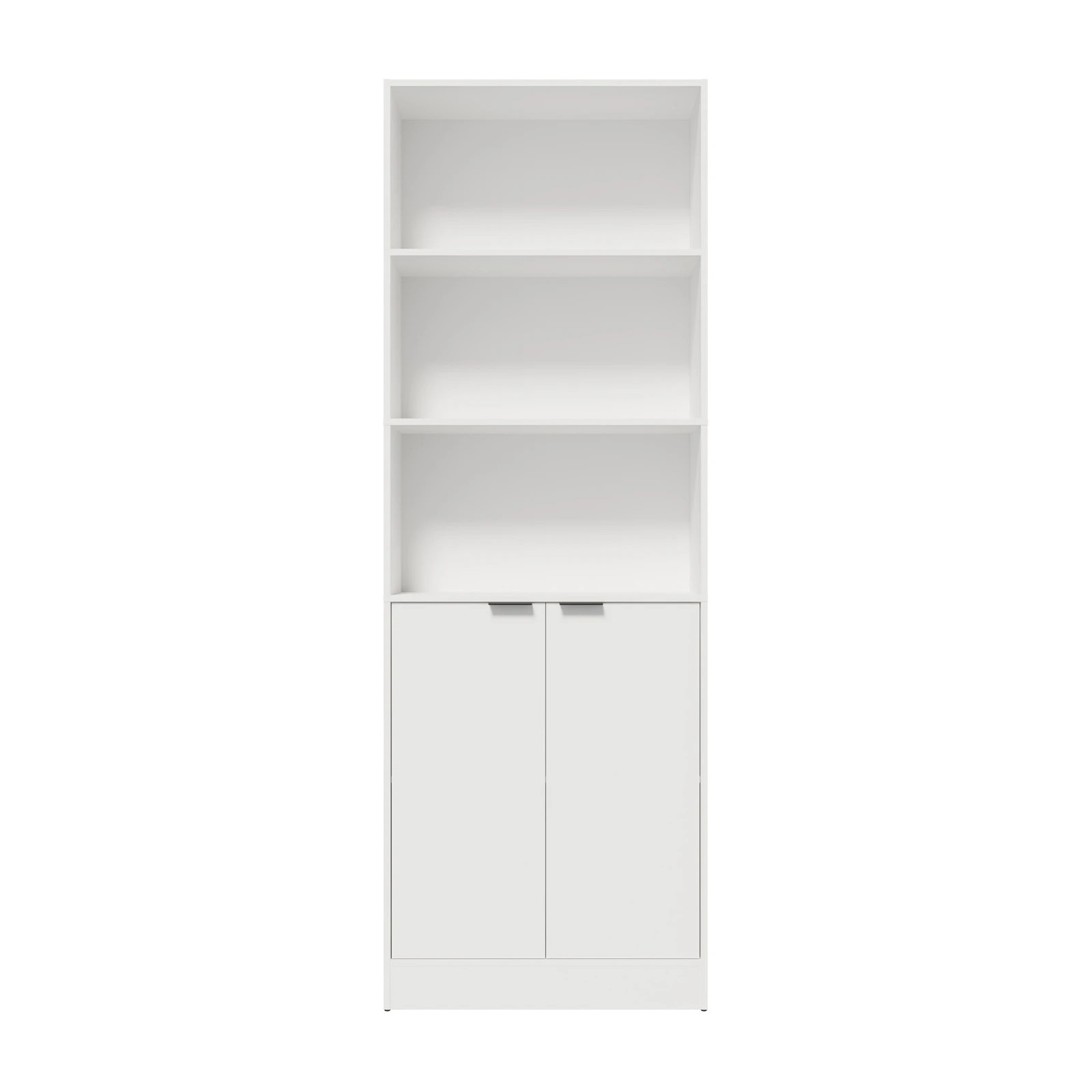 6 Oikiture Tall Bookcase Display Shelf 2 Door Adjustable Storage Cabinet - White, 6 of 8