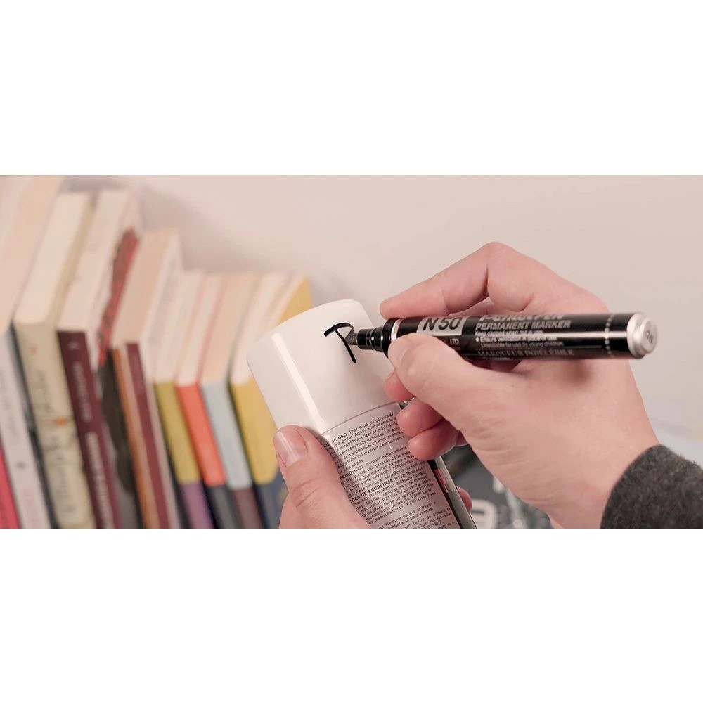 6 Pentel N50 Permanent Marker Black 4 Pack, 6 of 8