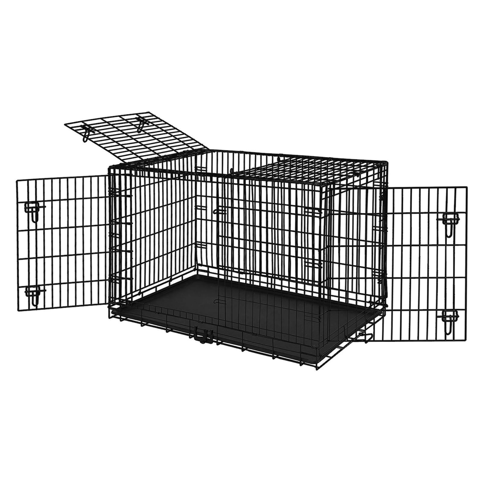 9 Beastie Dog Cage Kennel Metal Pet Crate Cat Collapsible Playpen 36" Large - Black, 9 of 9