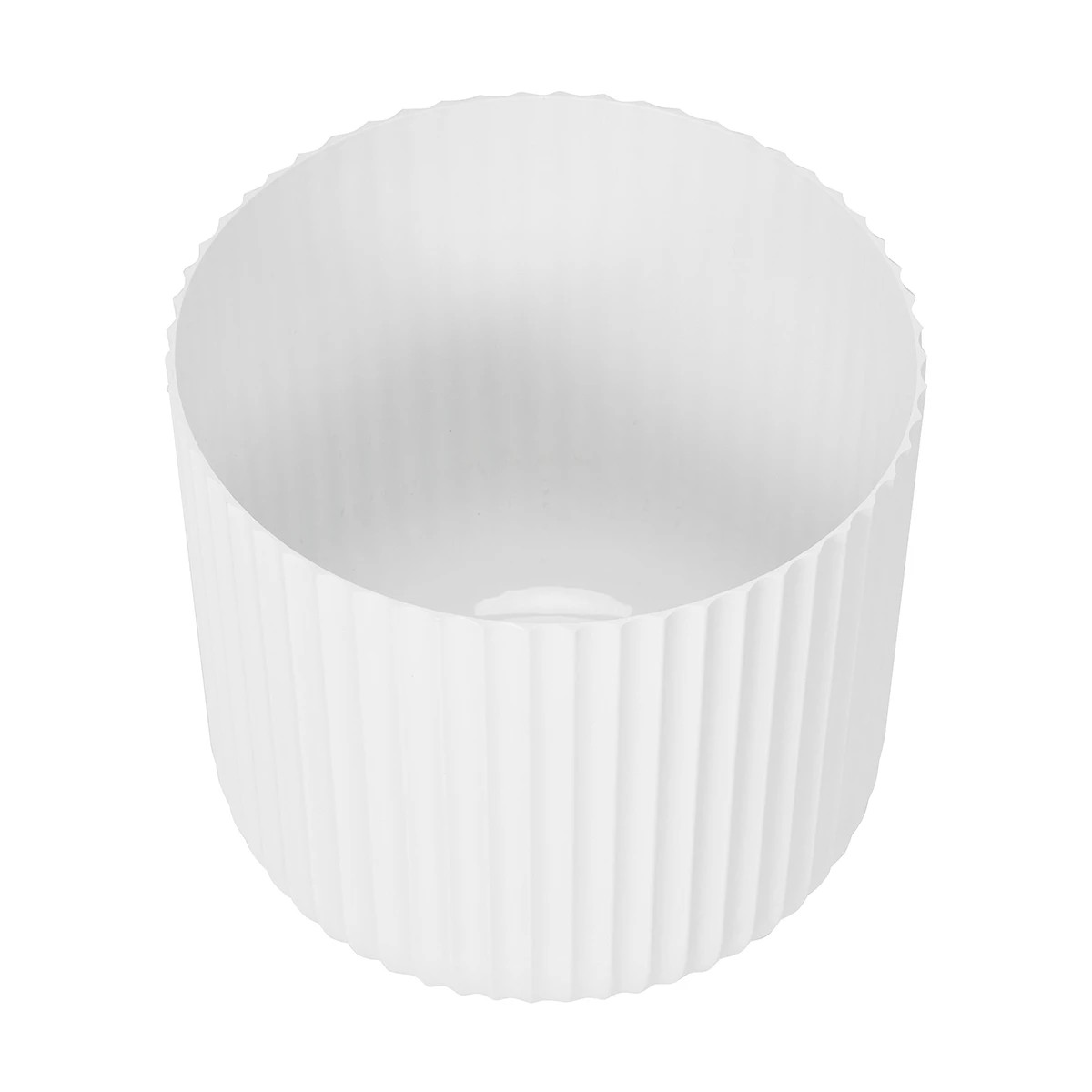 3 30cm Linear Plastic Pot - White, 3 of 5
