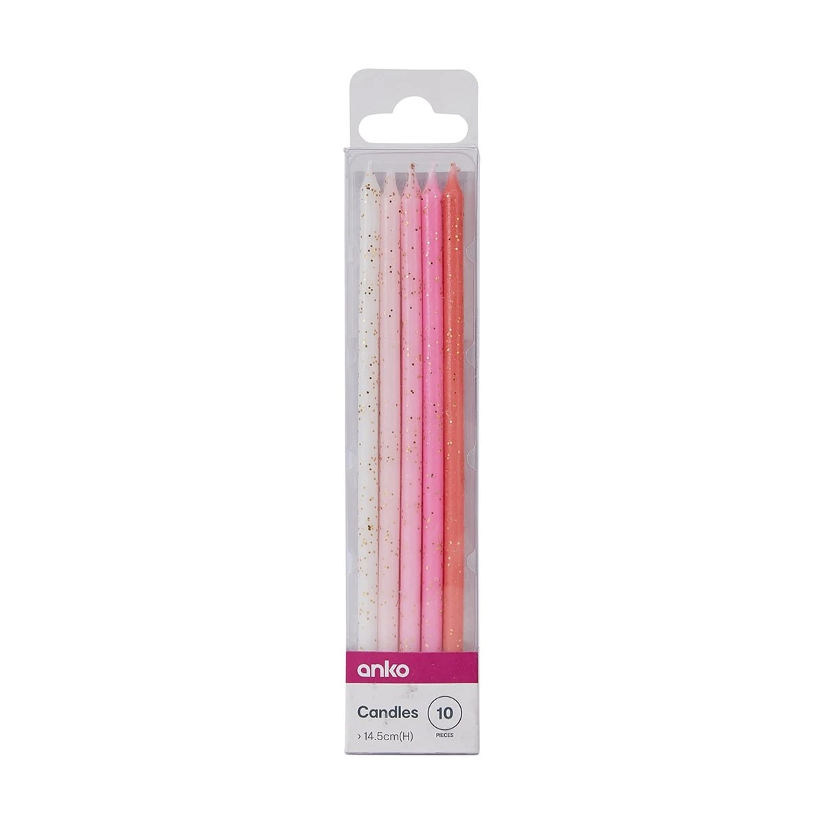 7 10 Pack Glitter Candles - Pink, 7 of 7