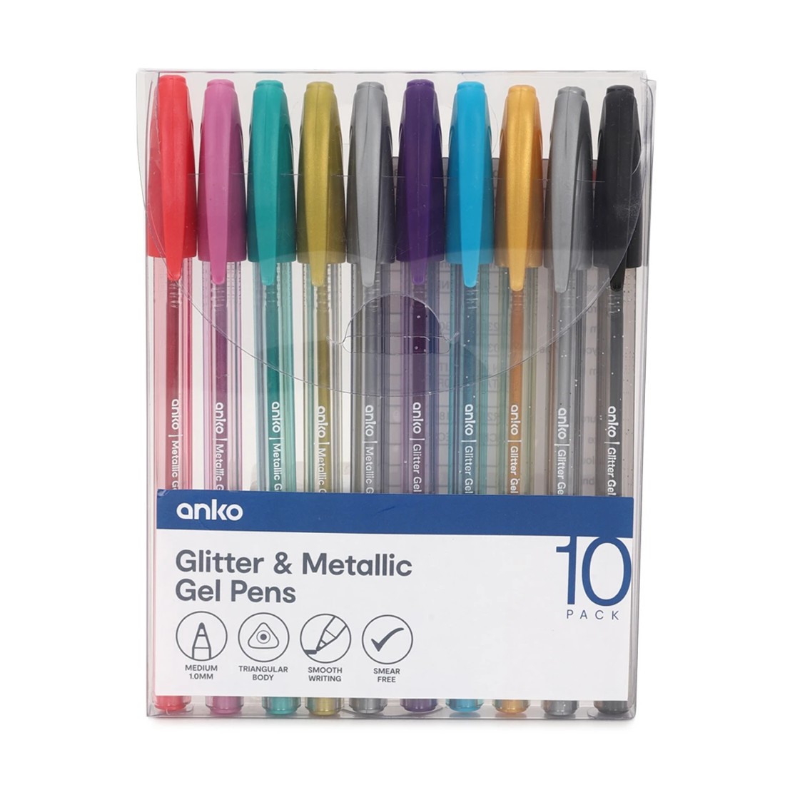 1 10 Pack Glitter and Metallic Gel Pens, 1 of 4