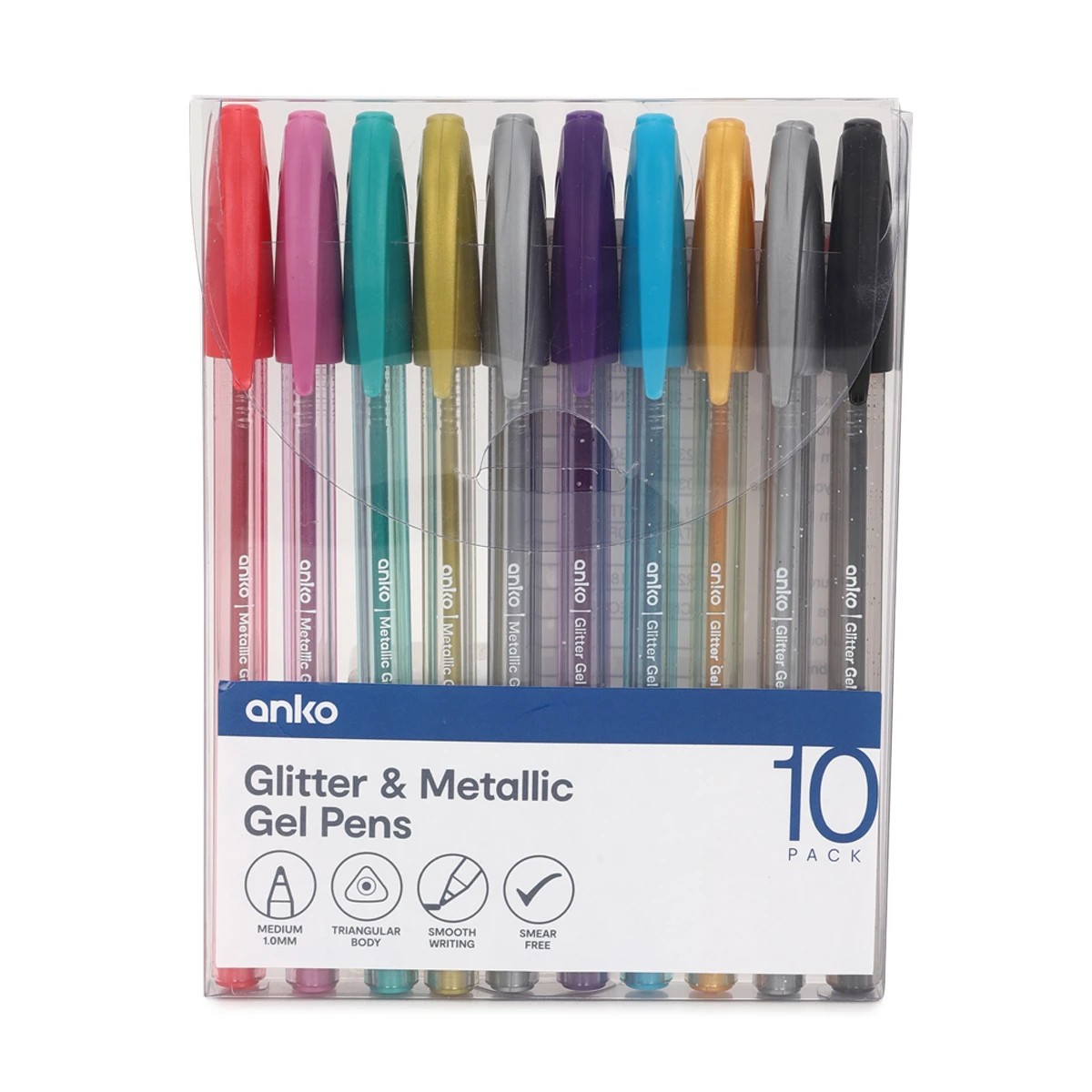 1 10 Pack Glitter and Metallic Gel Pens, 1 of 4
