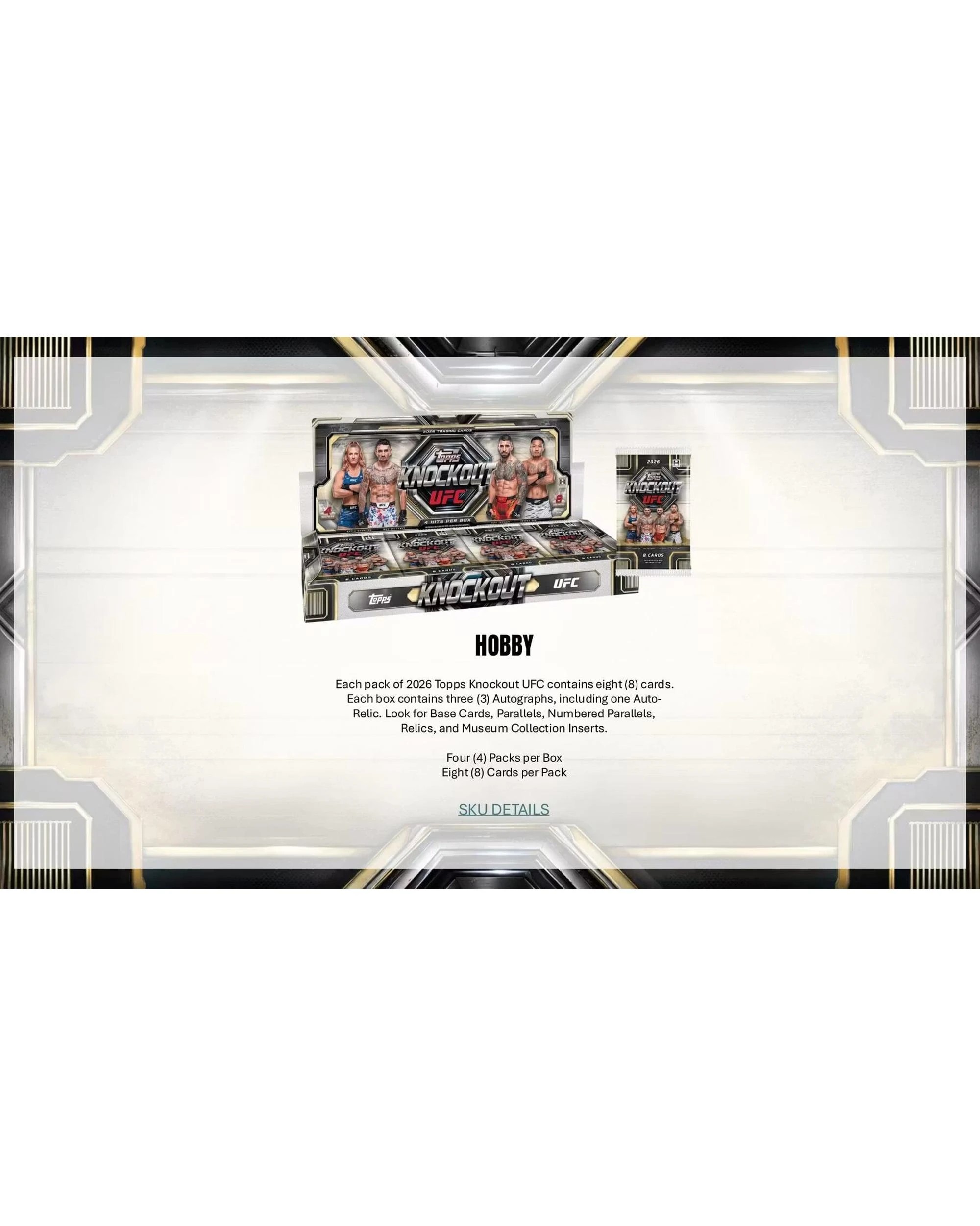 4 Topps 2026 Knockout UFC Hobby Box, 4 of 9