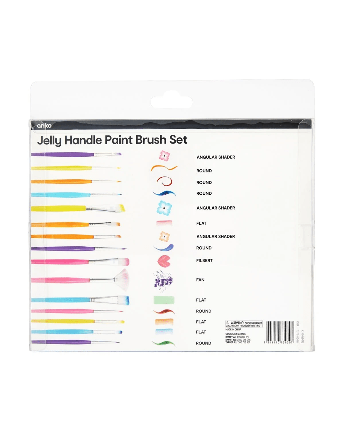 3 15 Piece Jelly Handle Paint Brush Set, 3 of 3
