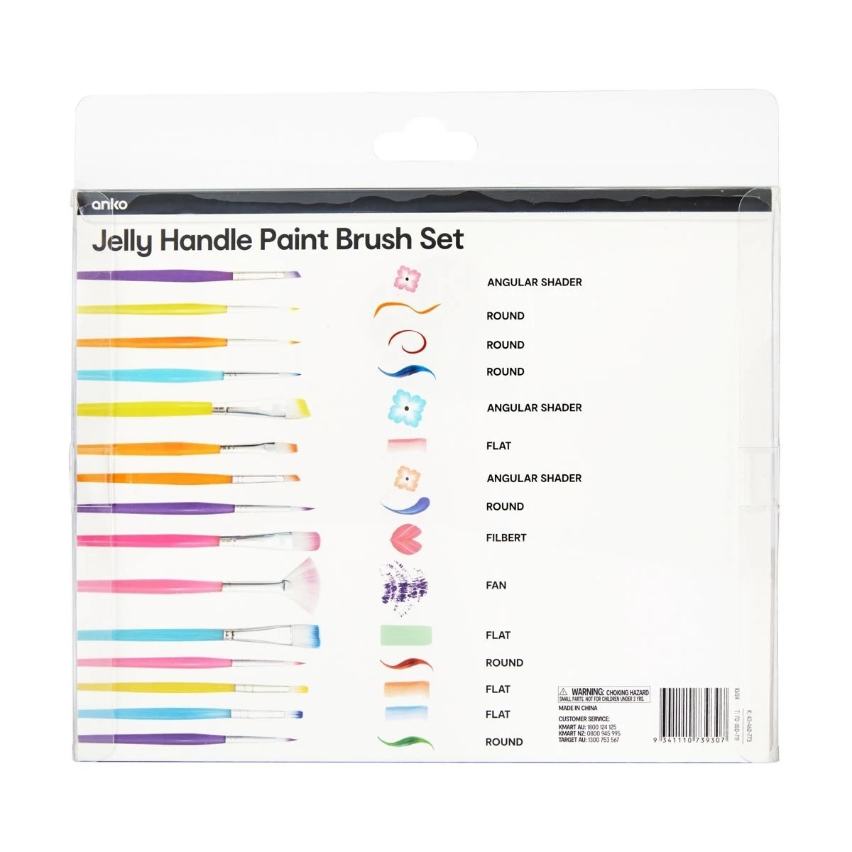 3 15 Piece Jelly Handle Paint Brush Set, 3 of 3