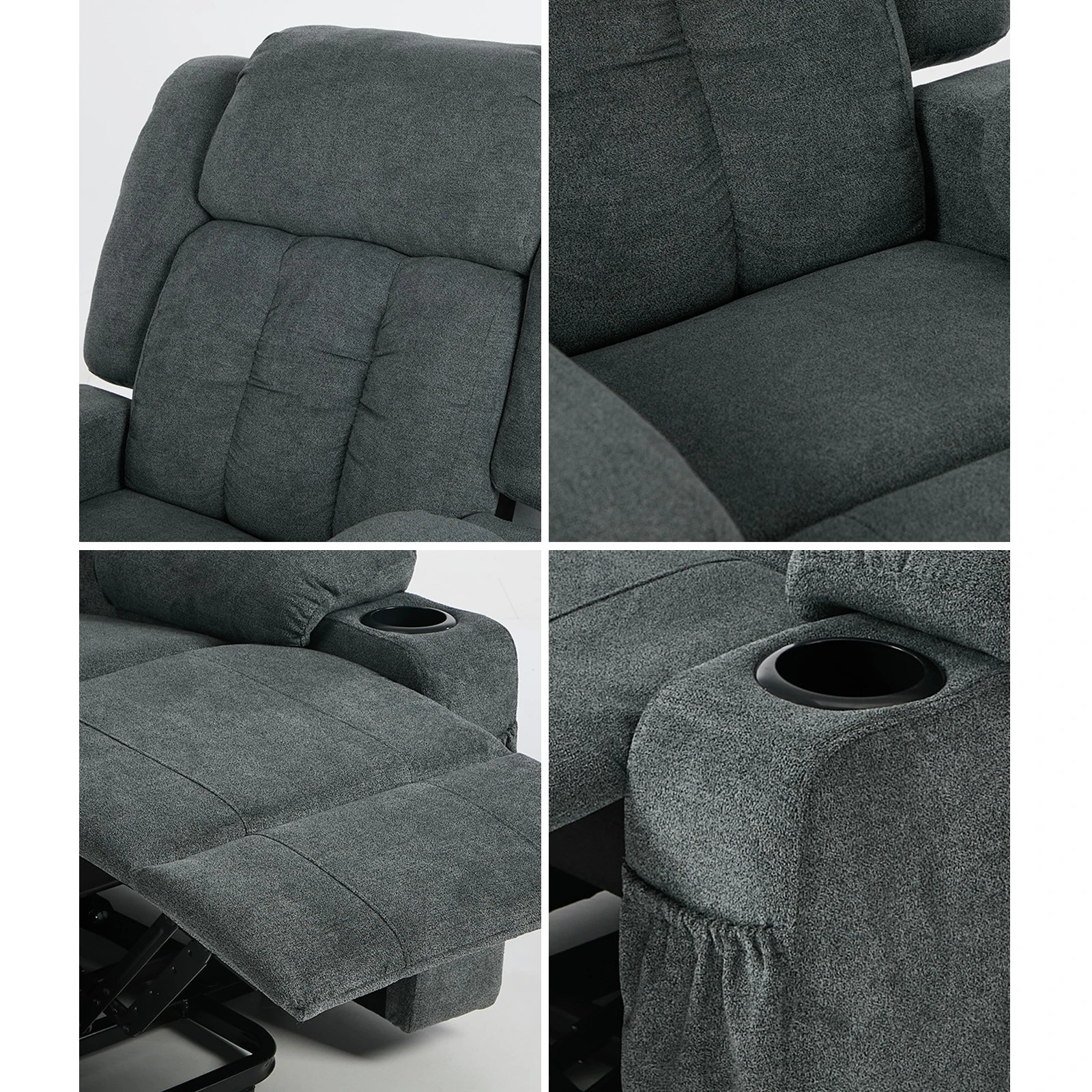 5 Oikiture Electric Lift Recliner Chair Heated Massage Armchair With 2 Charging Ports - Grey, 5 of 5