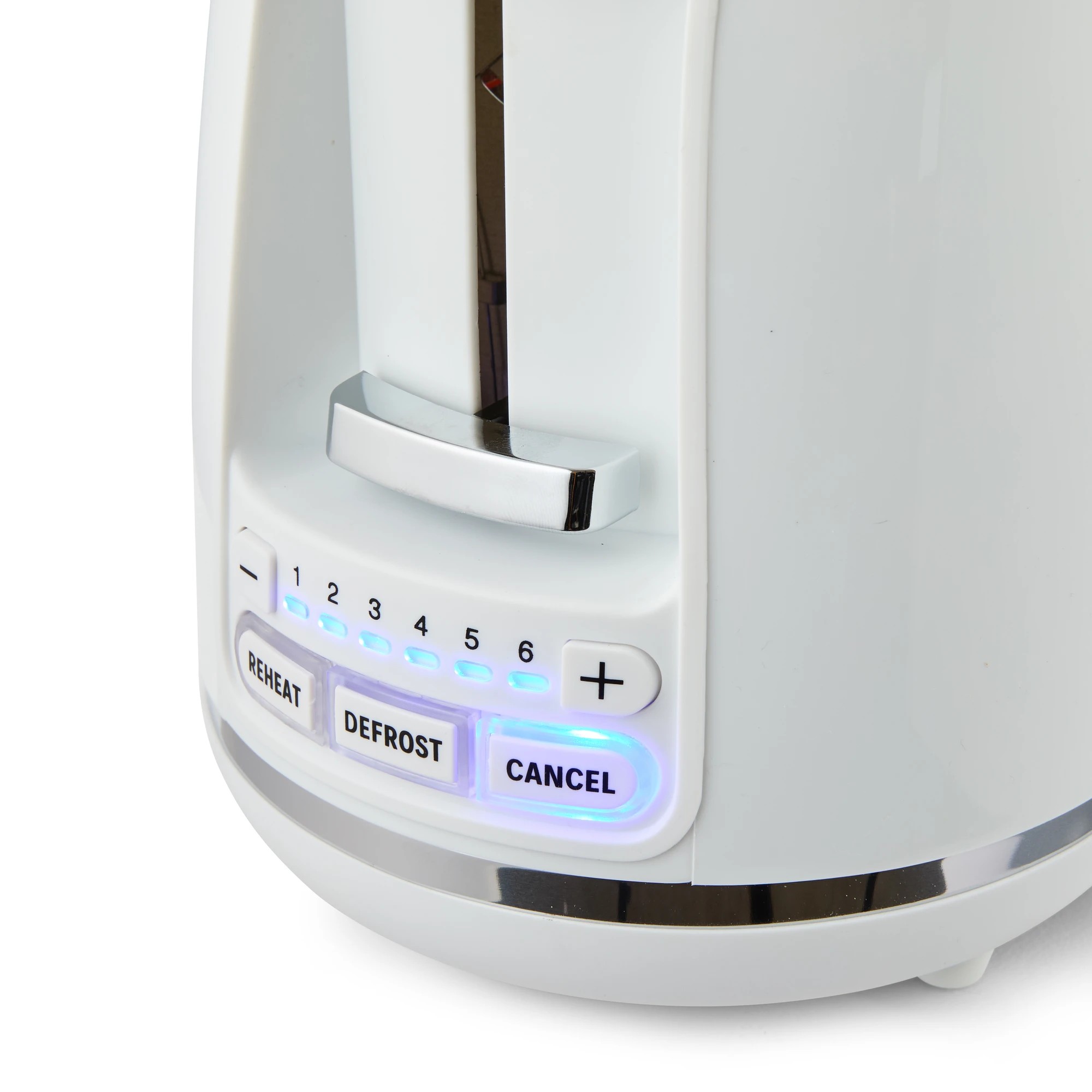 6 4 Slice Long Slot Toaster - White, 6 of 8