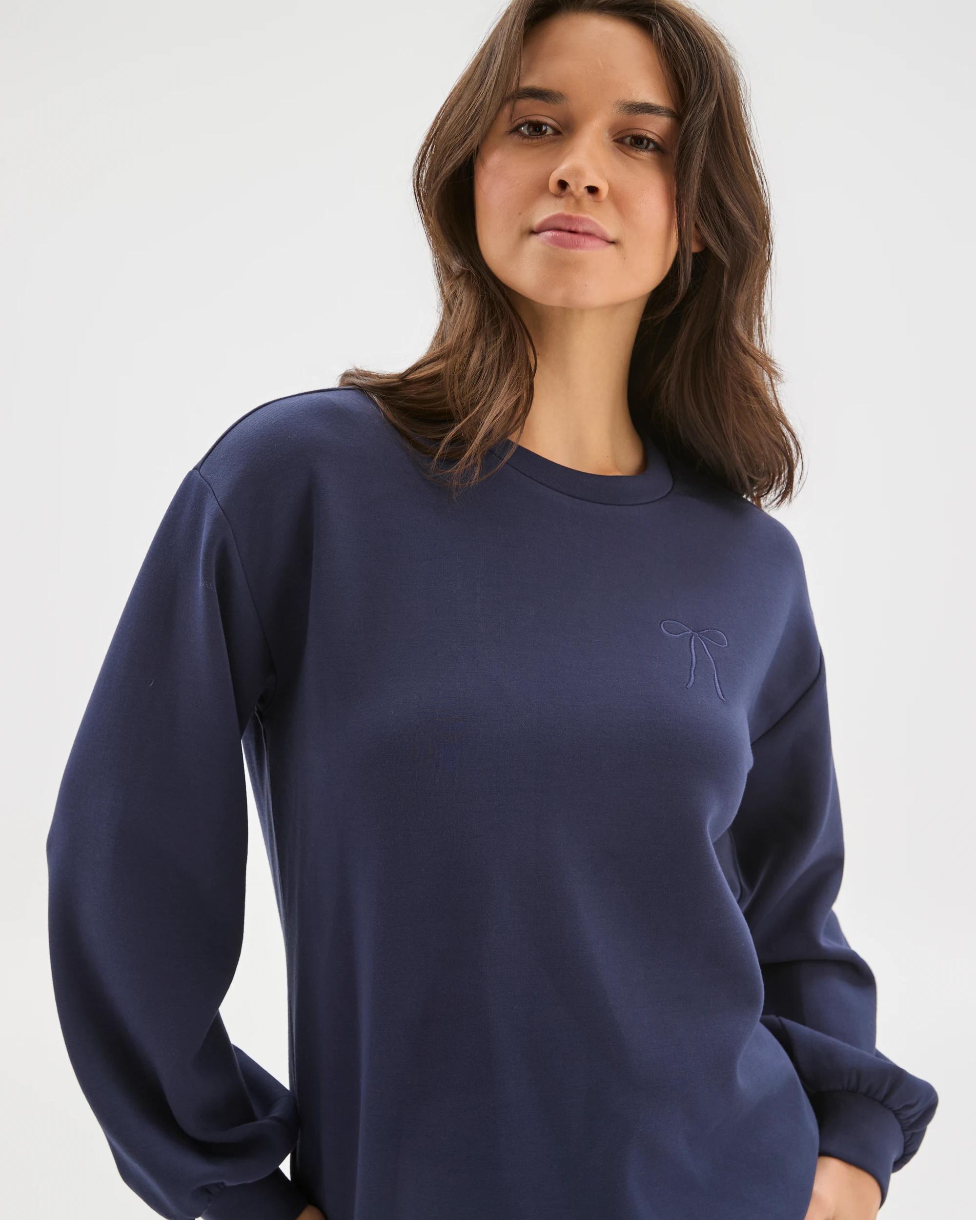 6 Target Woman Long Sleeve Crew Sleep Jumper NAVY, 6 of 7