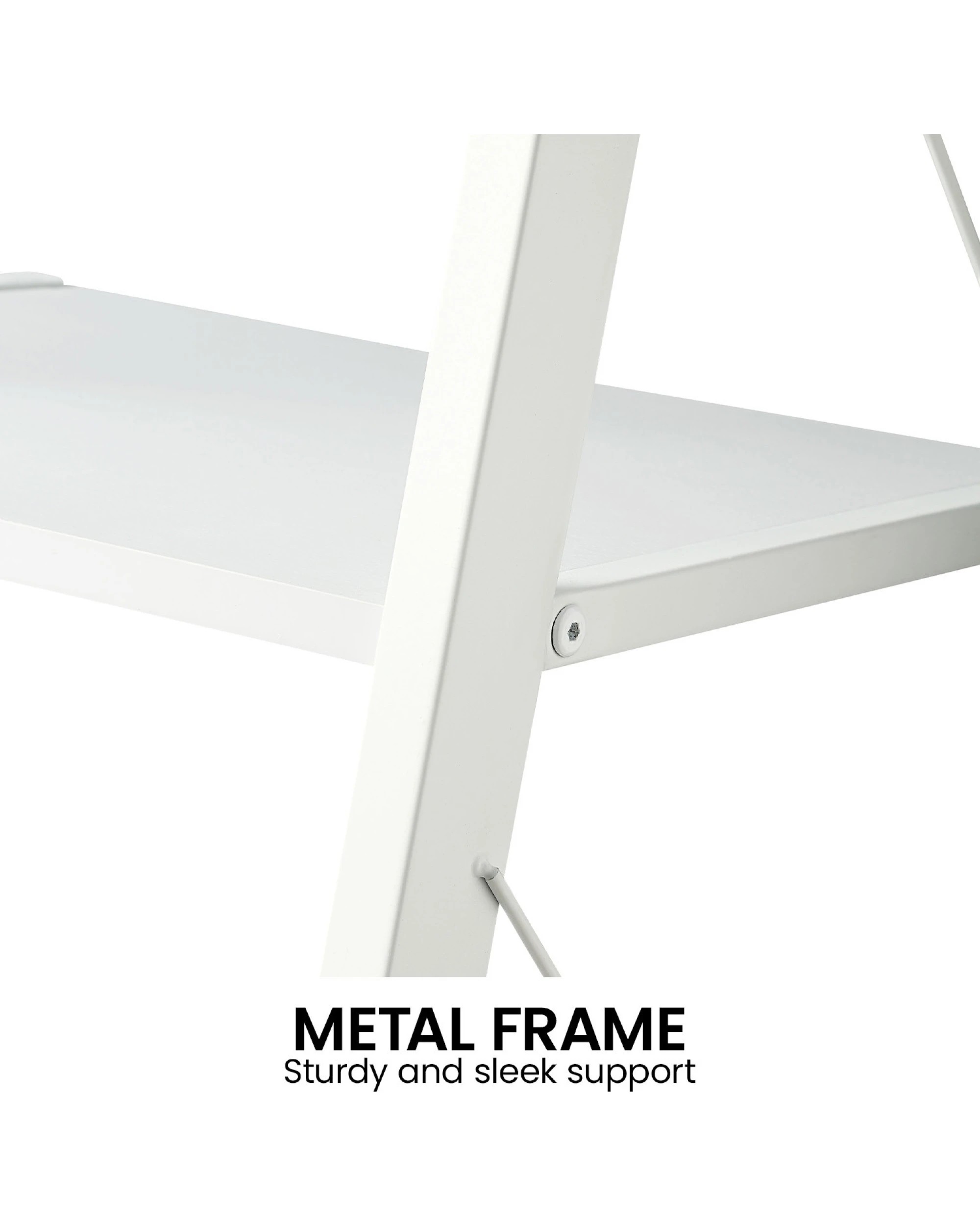 8 Sarantino Amelia 5-tier Ladder Shelf In White, 8 of 10