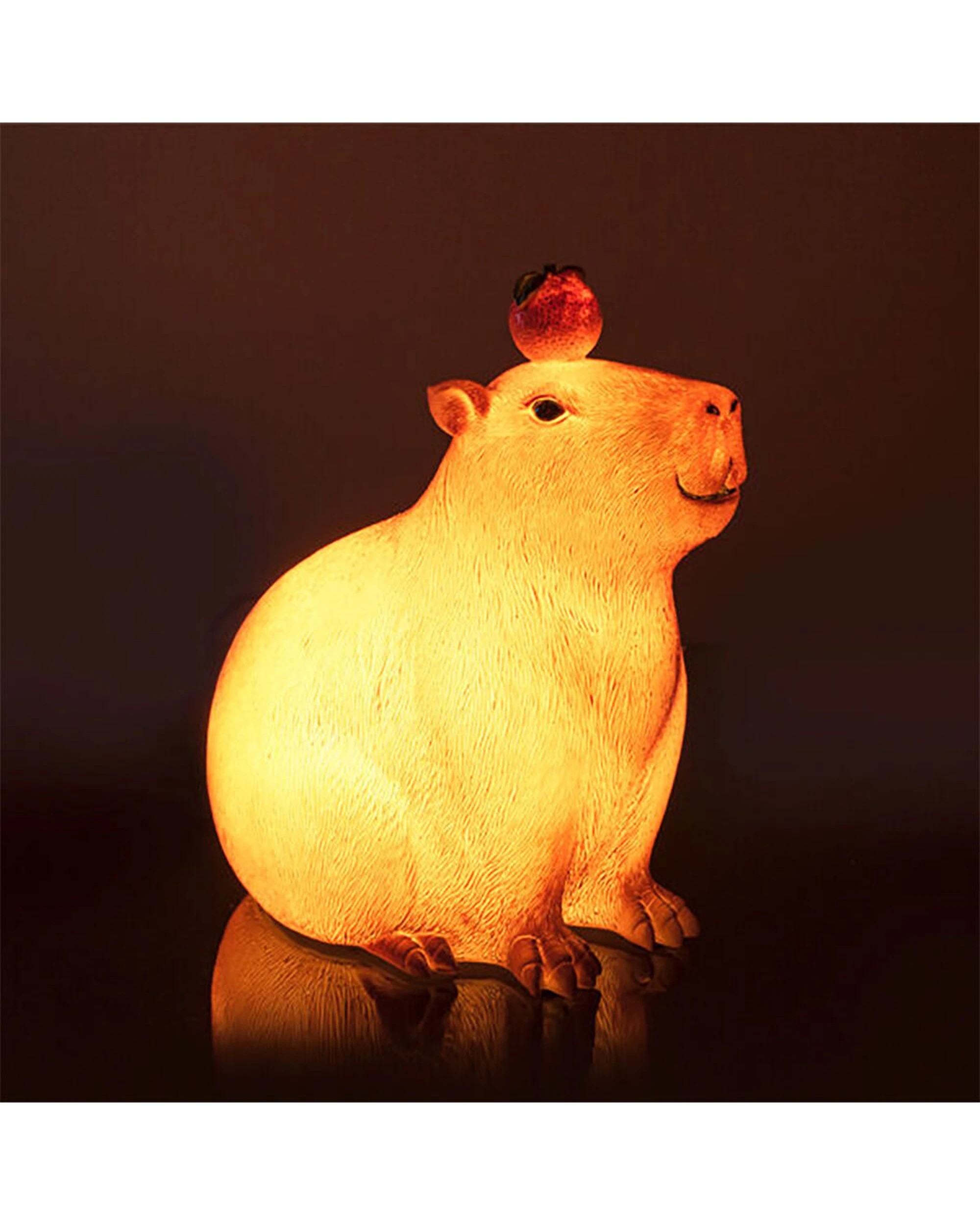 2 MDI Aus Table Lamp Night Light Bedroom Decor Kids Children Capybara LED Soft Glow - Brown, 2 of 5