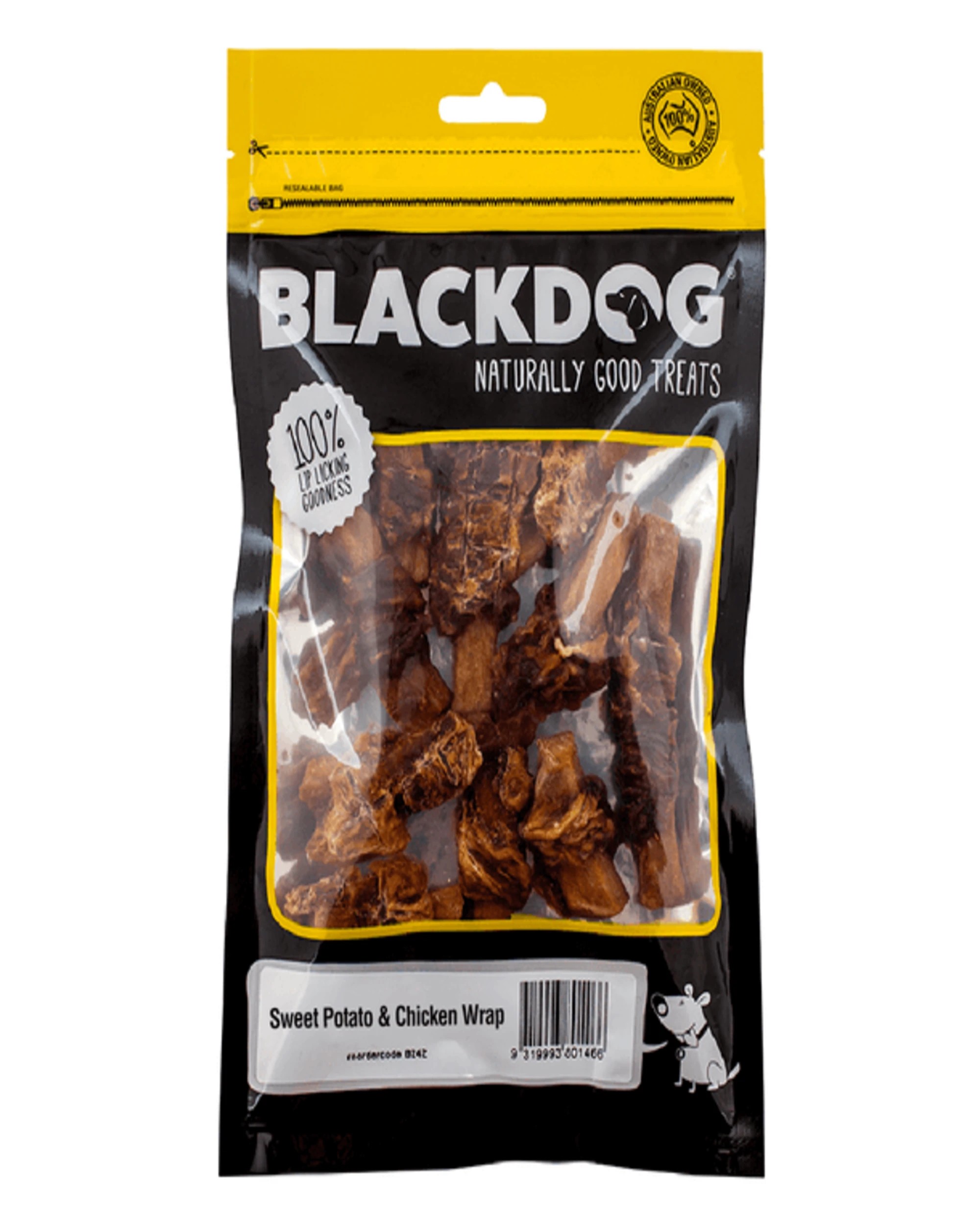 1 Blackdog Dog Treats Sweet Potato And Chicken Wrap - 150g, 1 of 2