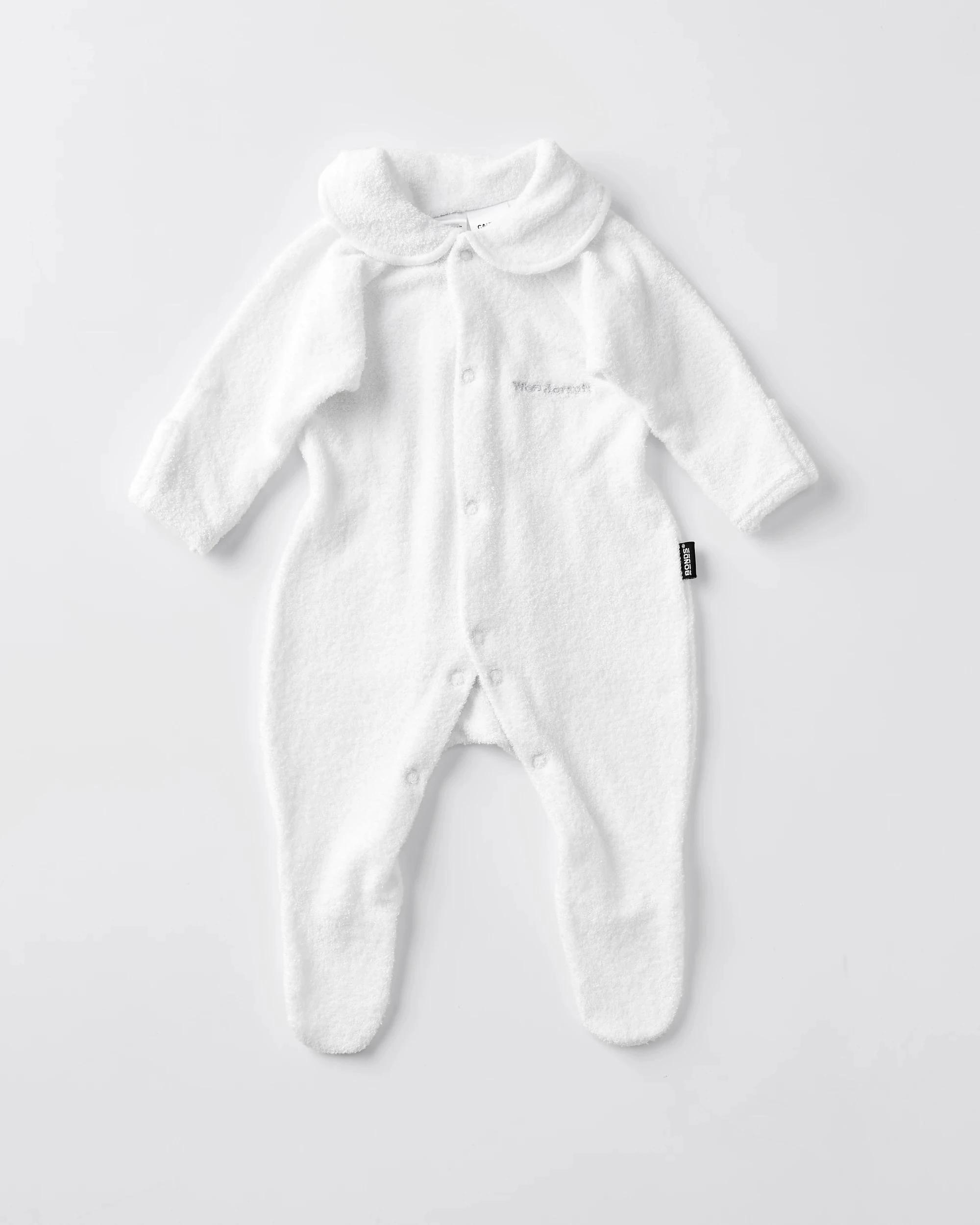 1 Bonds Baby Poodelette Snap’ Wondersuit Coverall WHITE, 1 of 7