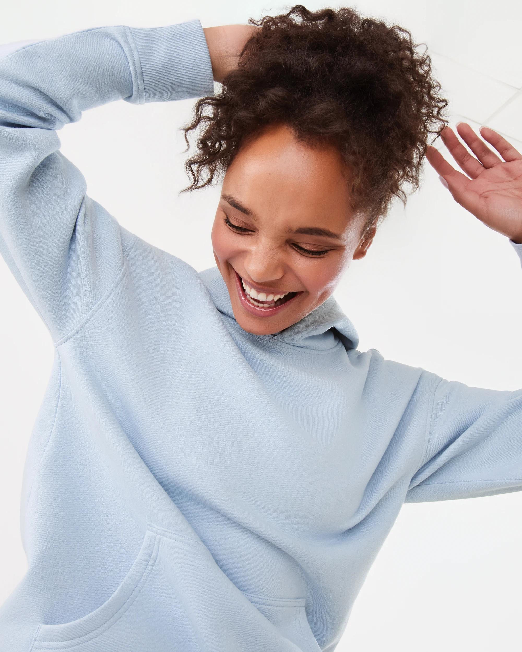 5 Active Womens Essential Oversized Hoodie Seashell, 5 of 7