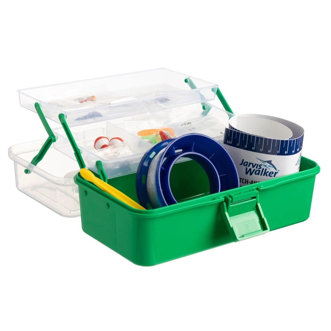 2 Jarvis Walker Kids Mega Fishing Tackle Box - Green, 2 of 5