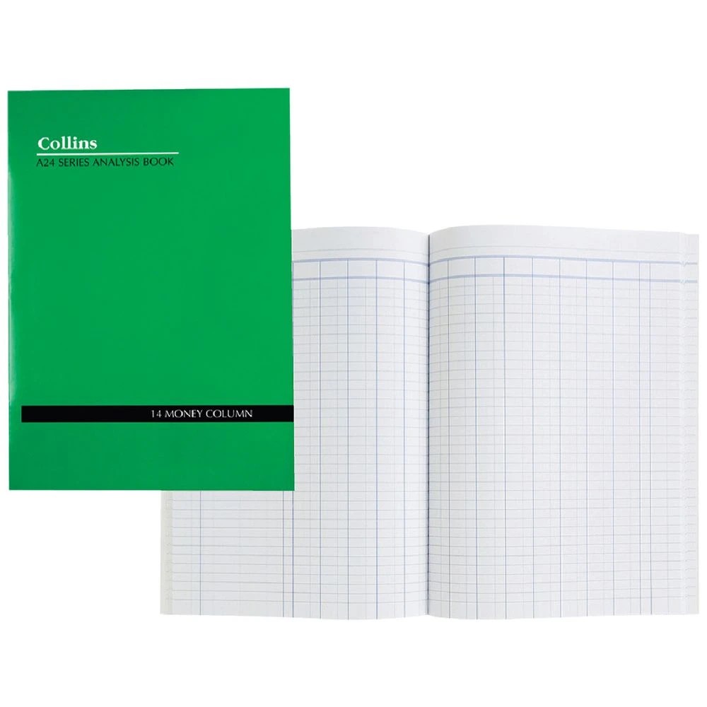 1 Collins A24 A4 Analysis Book 14 Money Column, 1 of 2