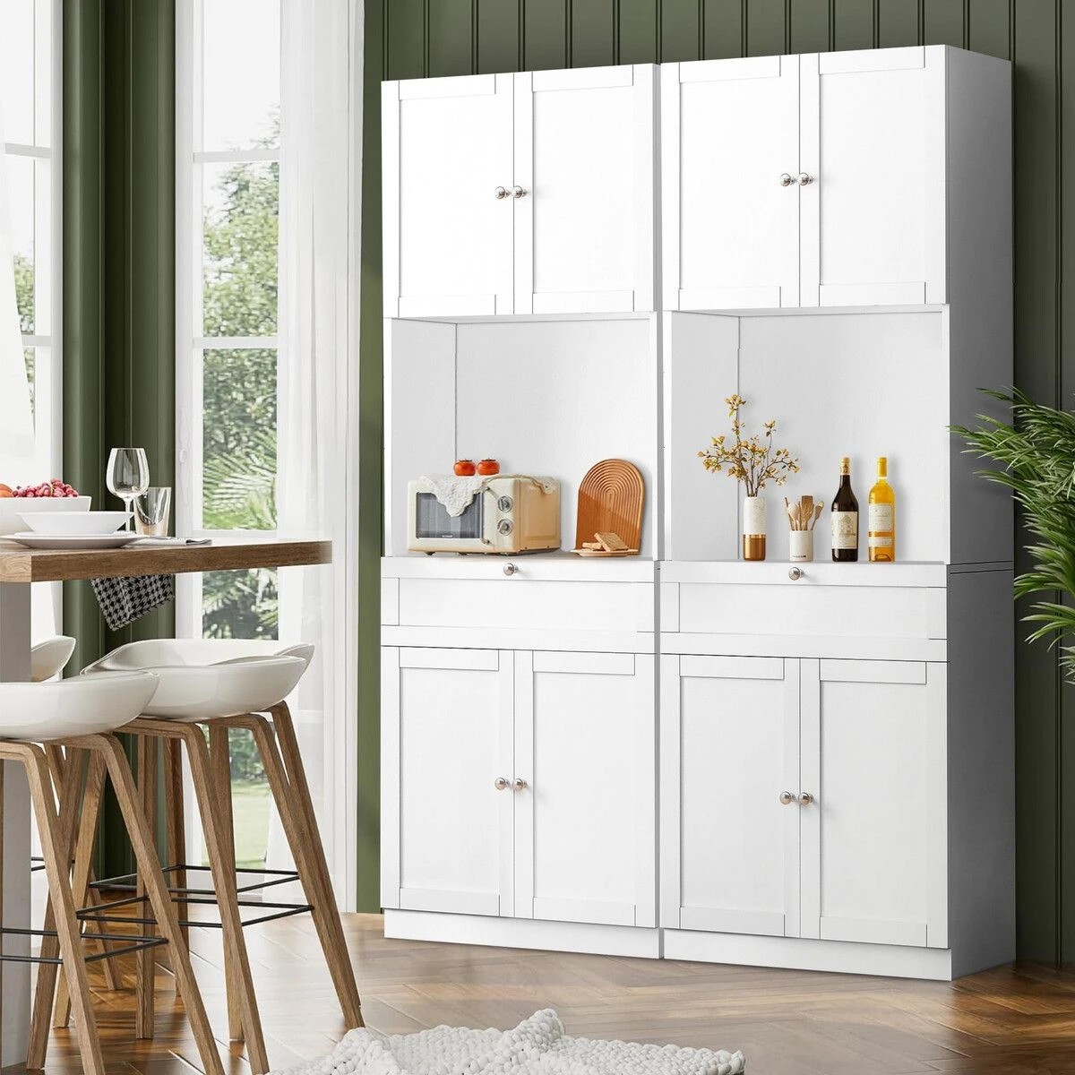 4 Ausway Kitchen Cabinet Pantry Cupboard Buffet Sideboard, 4 of 6