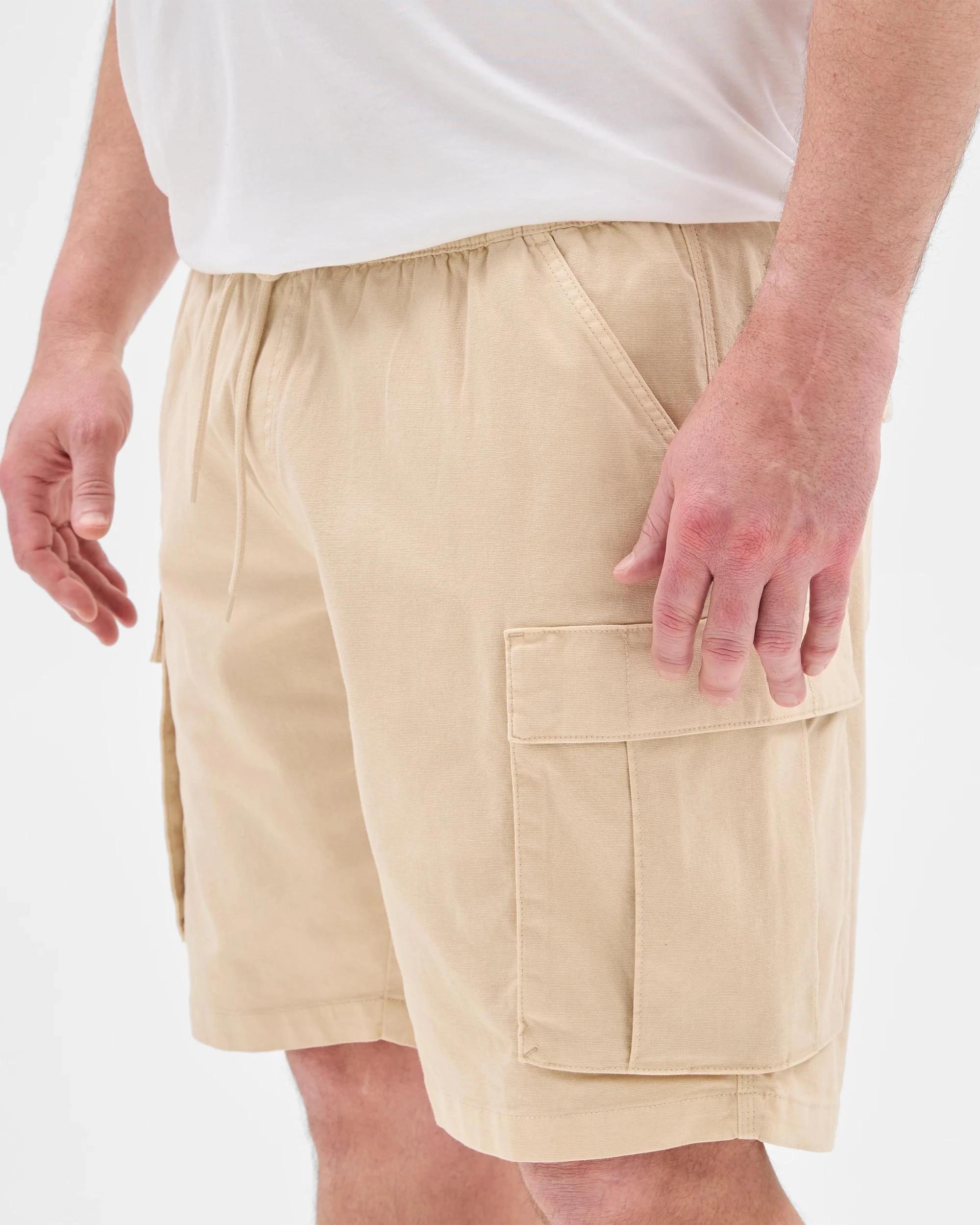 4 Target Man Plus Plus Size Australian Cotton Rich Cargo Shorts STONE, 4 of 6
