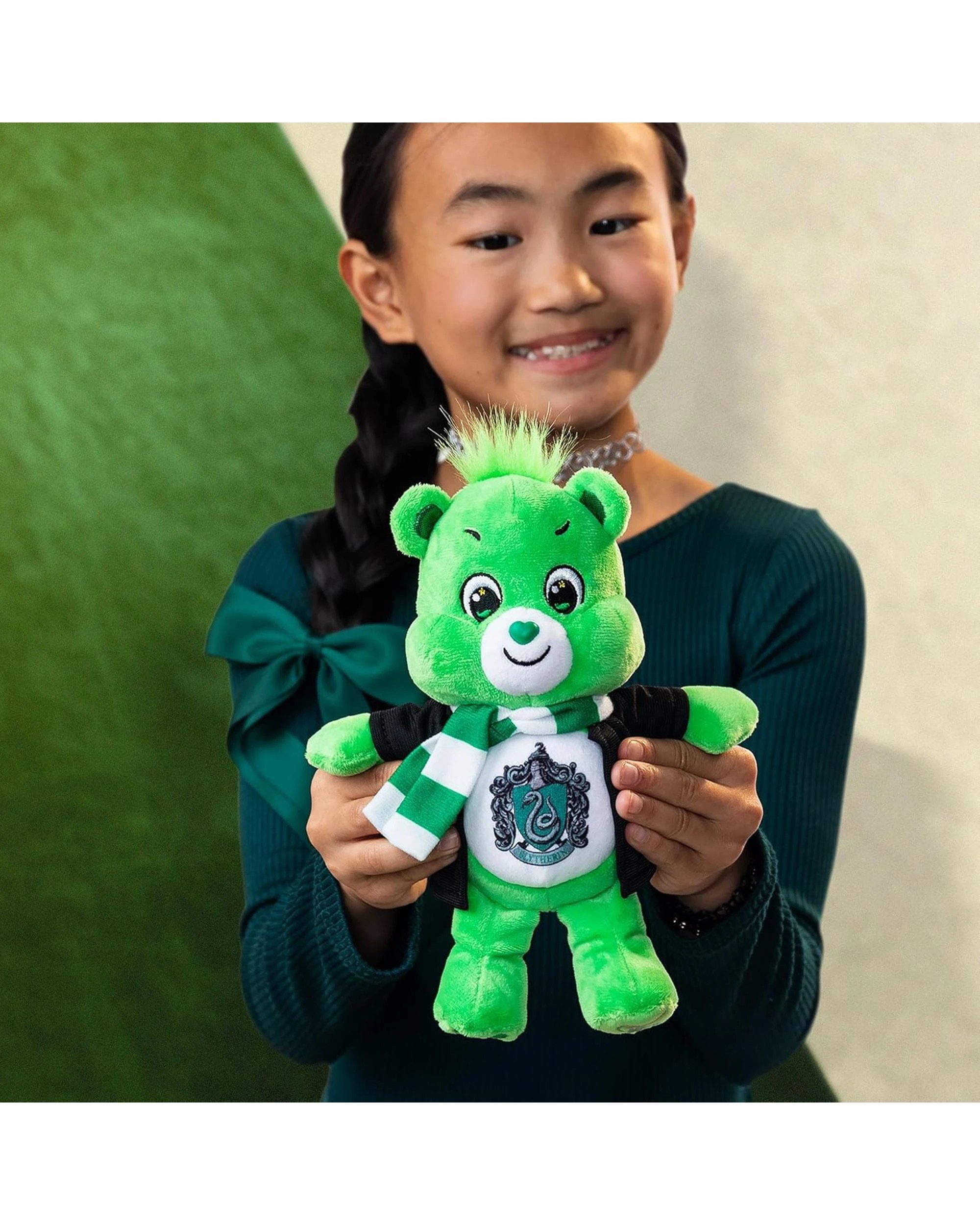 6 Care Bears X Harry Potter Good Luck Slytherin 8 inch Plush, 6 of 8