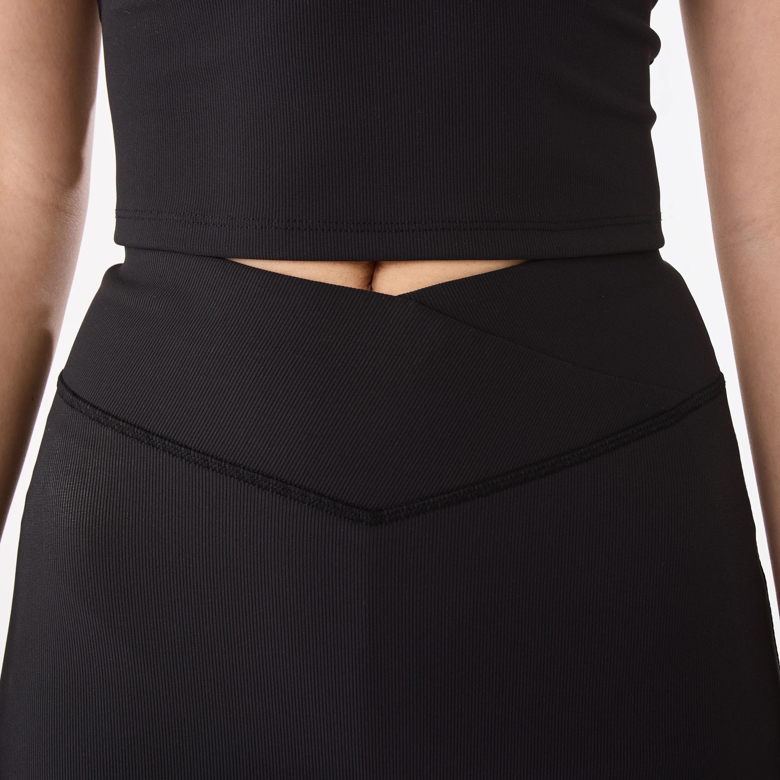 5 Active Womens Rib V-Skort Black, 5 of 7