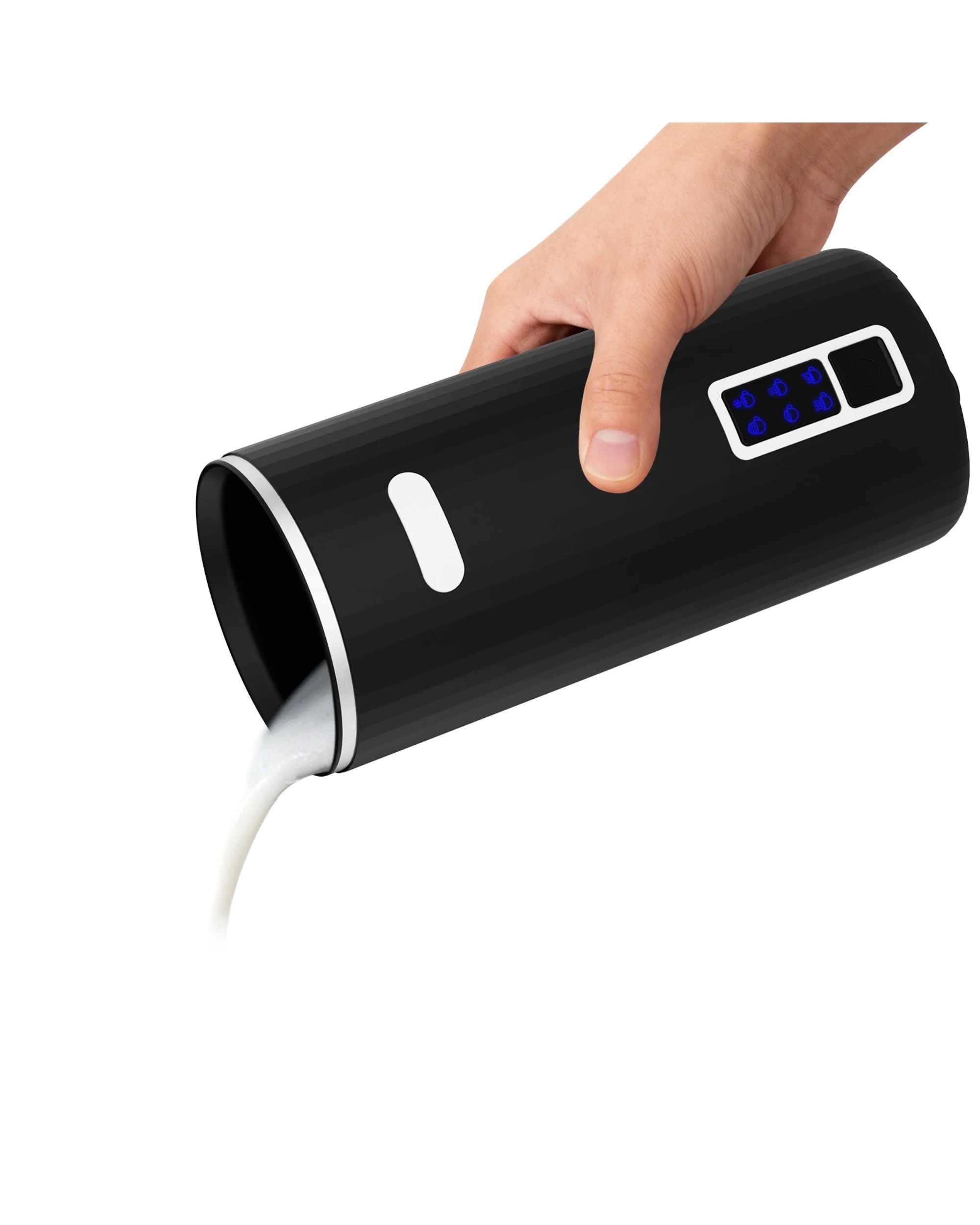 2 Yopower 6-in-1 Compact Electric Milk Frother - Black, 2 of 3