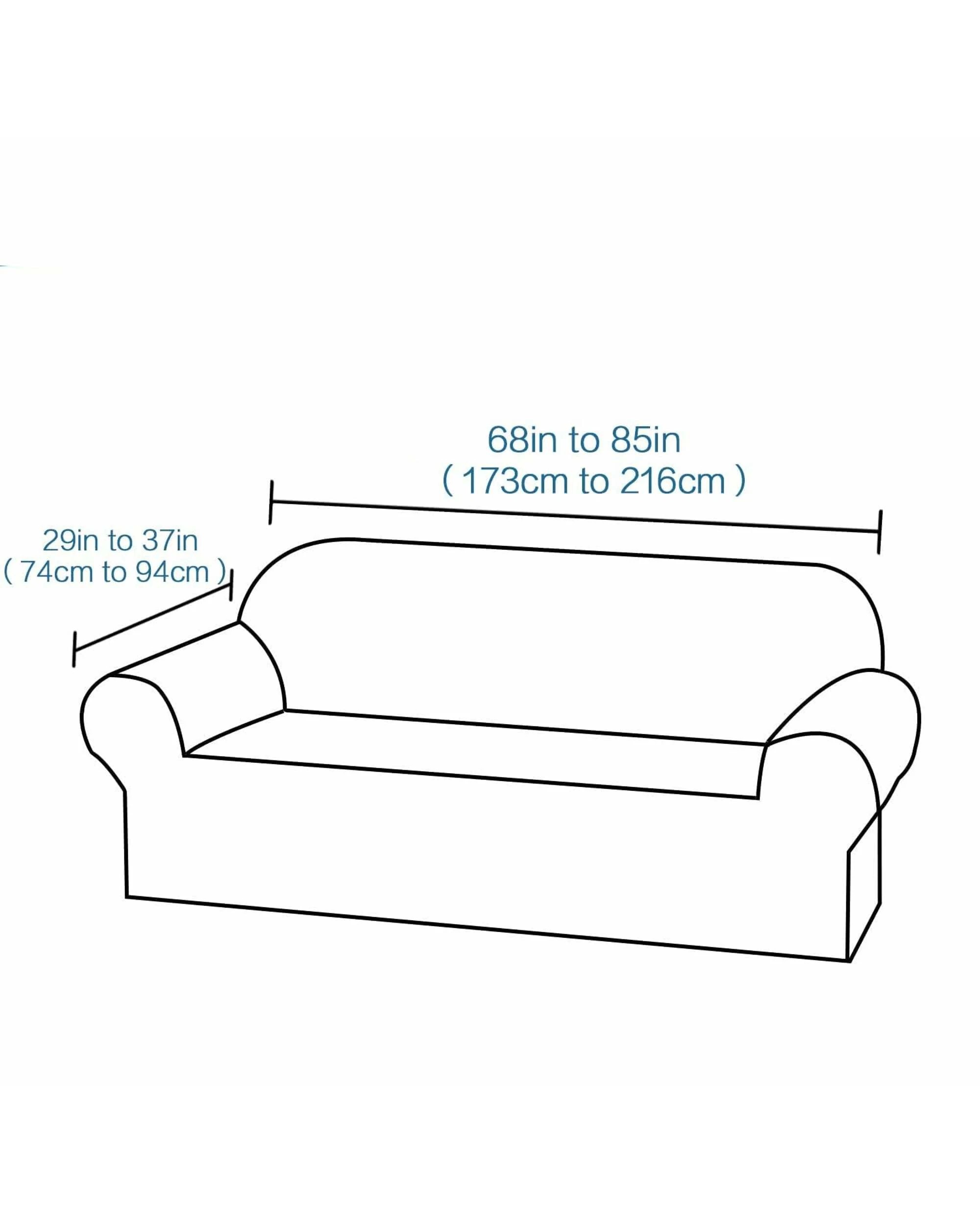 5 Smarcute 3 Seater Velvet Sofa Couch Cover Stretch Thick Plush Fabric - Beige, 5 of 5