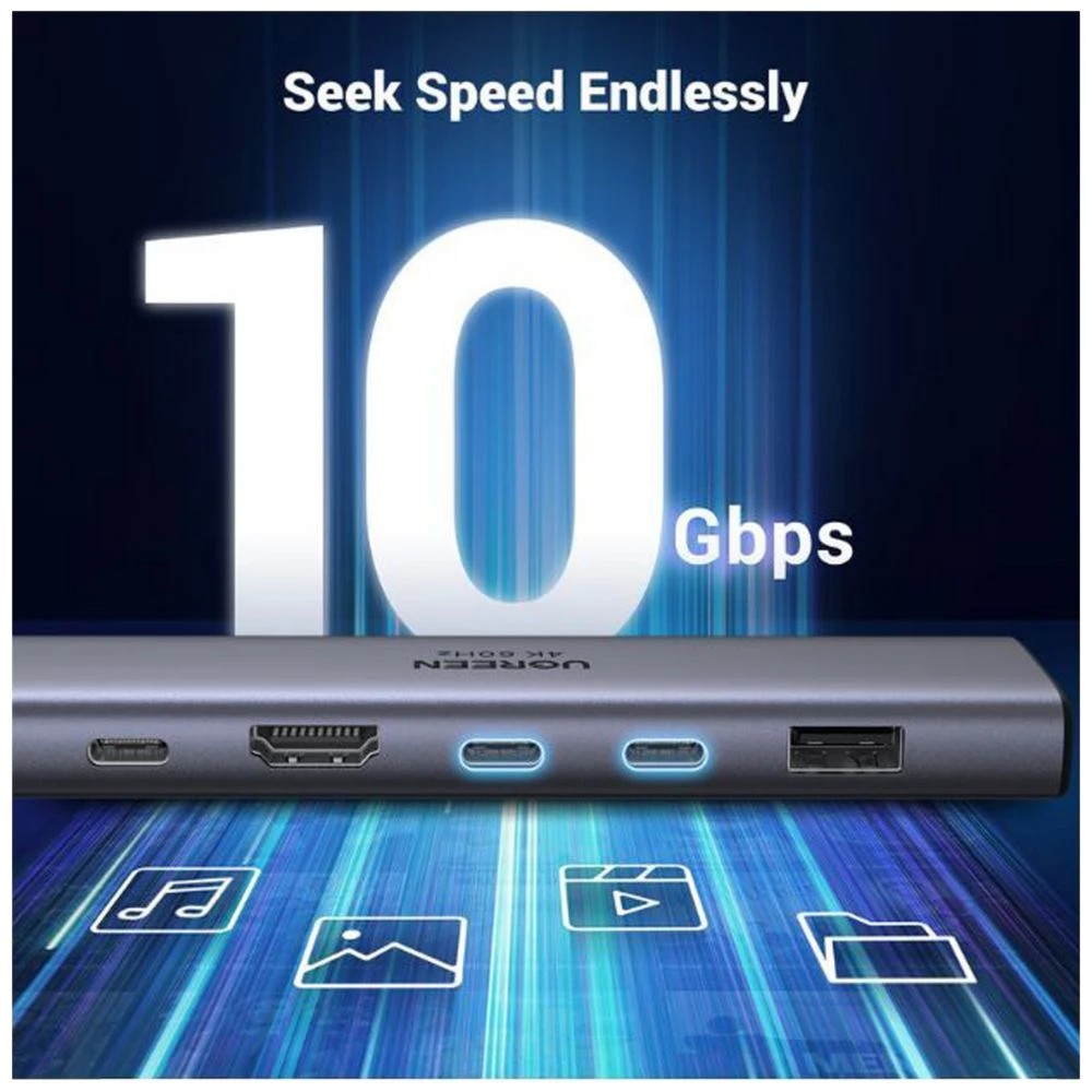 6 UGREEN 7 in 1 4K 100WPD USB-C Hub, 6 of 8