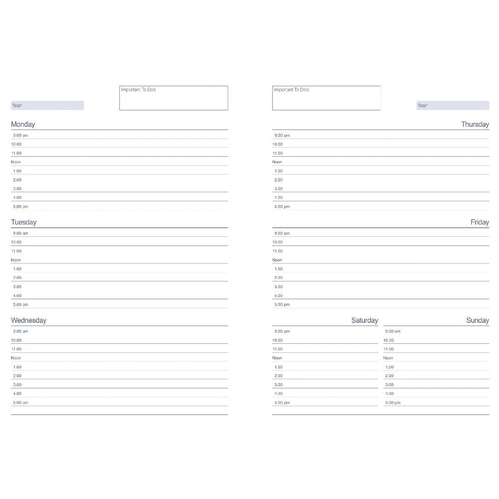 2 Collins Debden Kingsgrove Week to View A5 Undated Diary Blue, 2 of 2