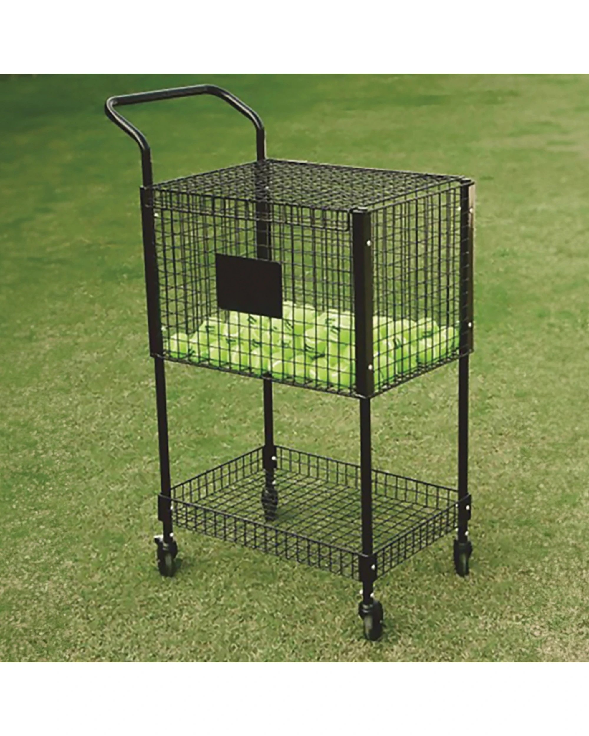 2 Victor Sports Tennis Coaching Trolley Holds 325 Balls Heavy Duty - Black, 2 of 2