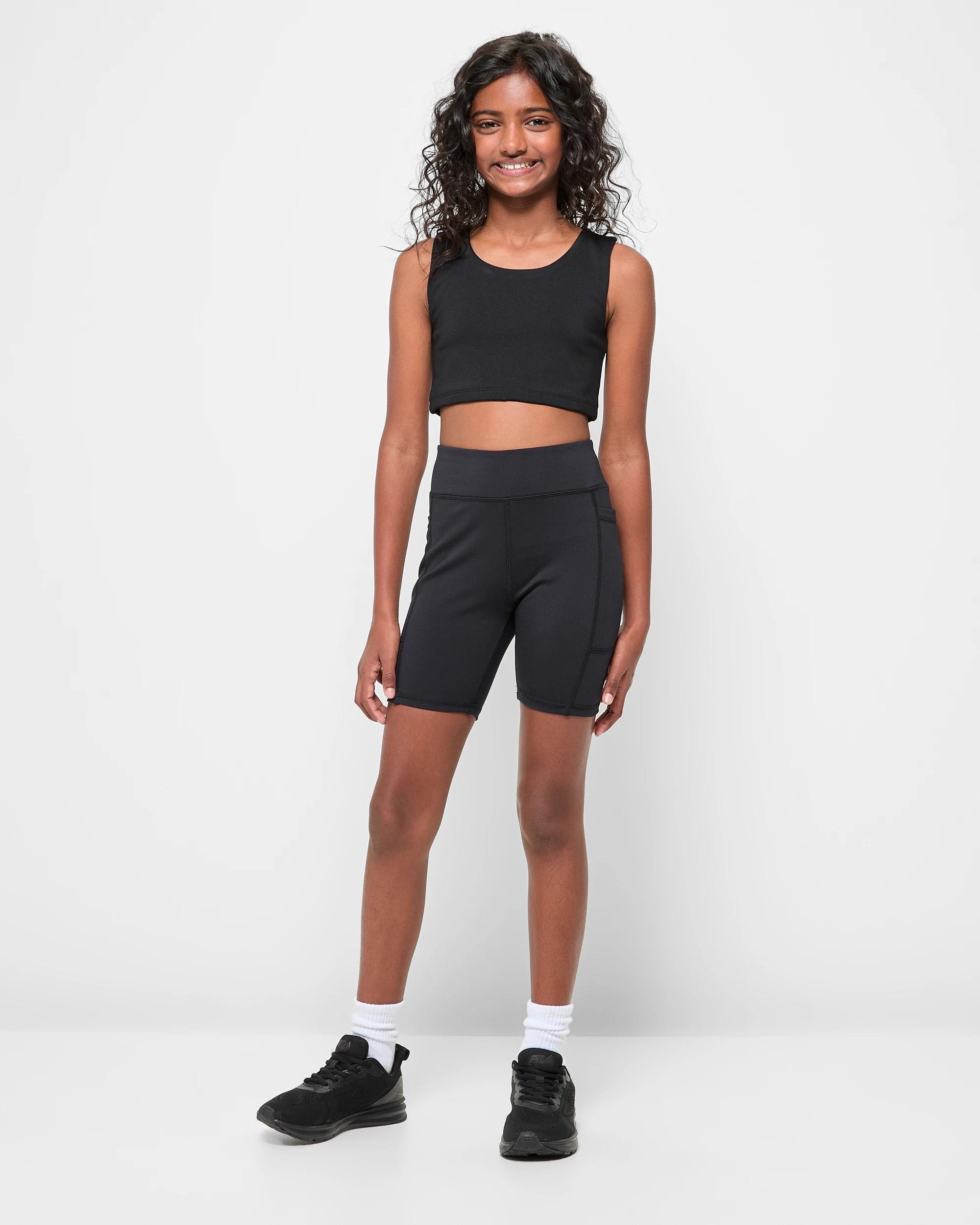 2 Target Kids Mid Short Bike Shorts BLACK, 2 of 5