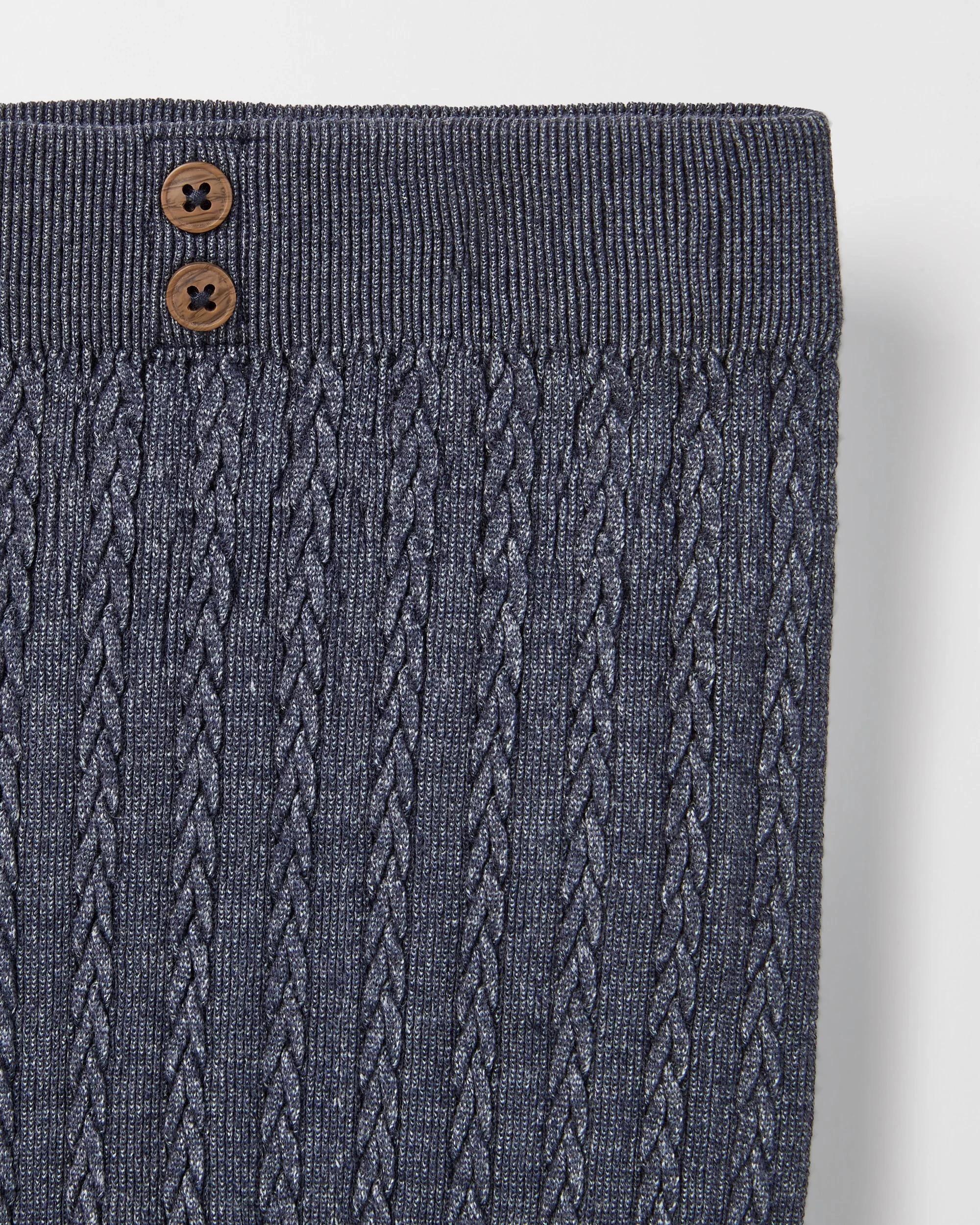 2 Target Baby Australian Cotton Blend Cable Knit Leggings NAVY MARLE, 2 of 2