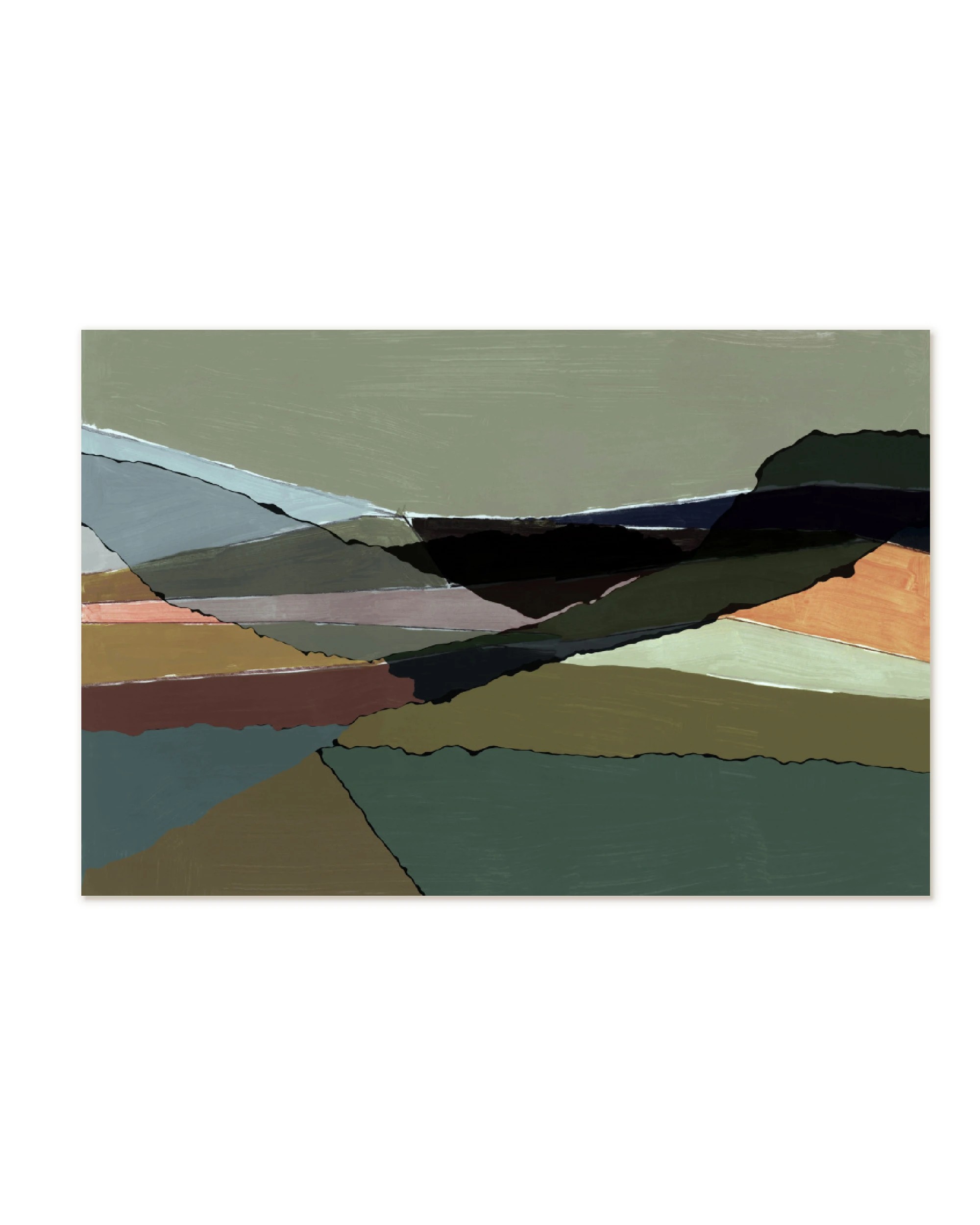 The Wall Art Warehouse - Serene Layered Landscape - Stretched Canvas ...