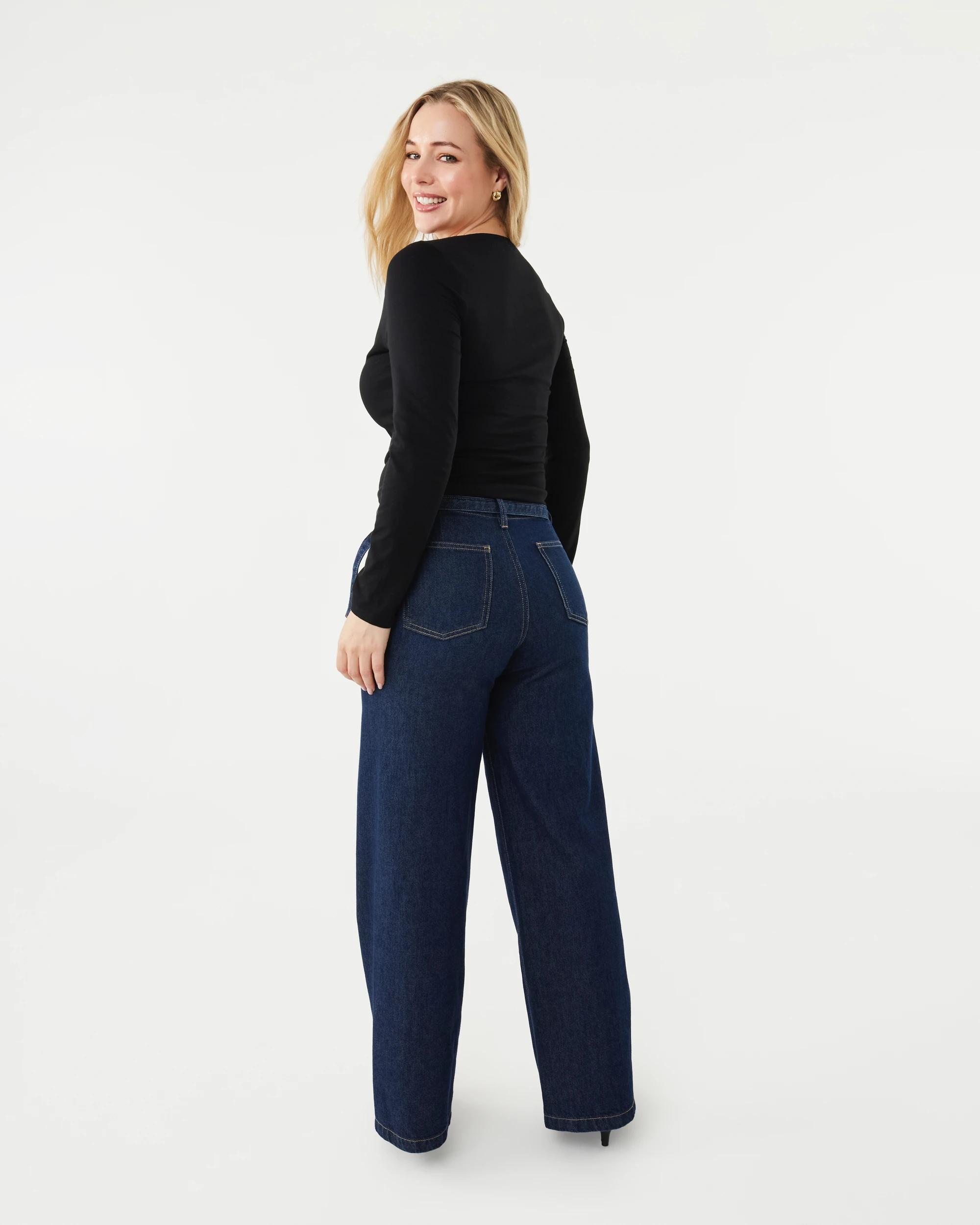 4 Seam Front Self Belt Jeans Indigo Wsh, 4 of 8