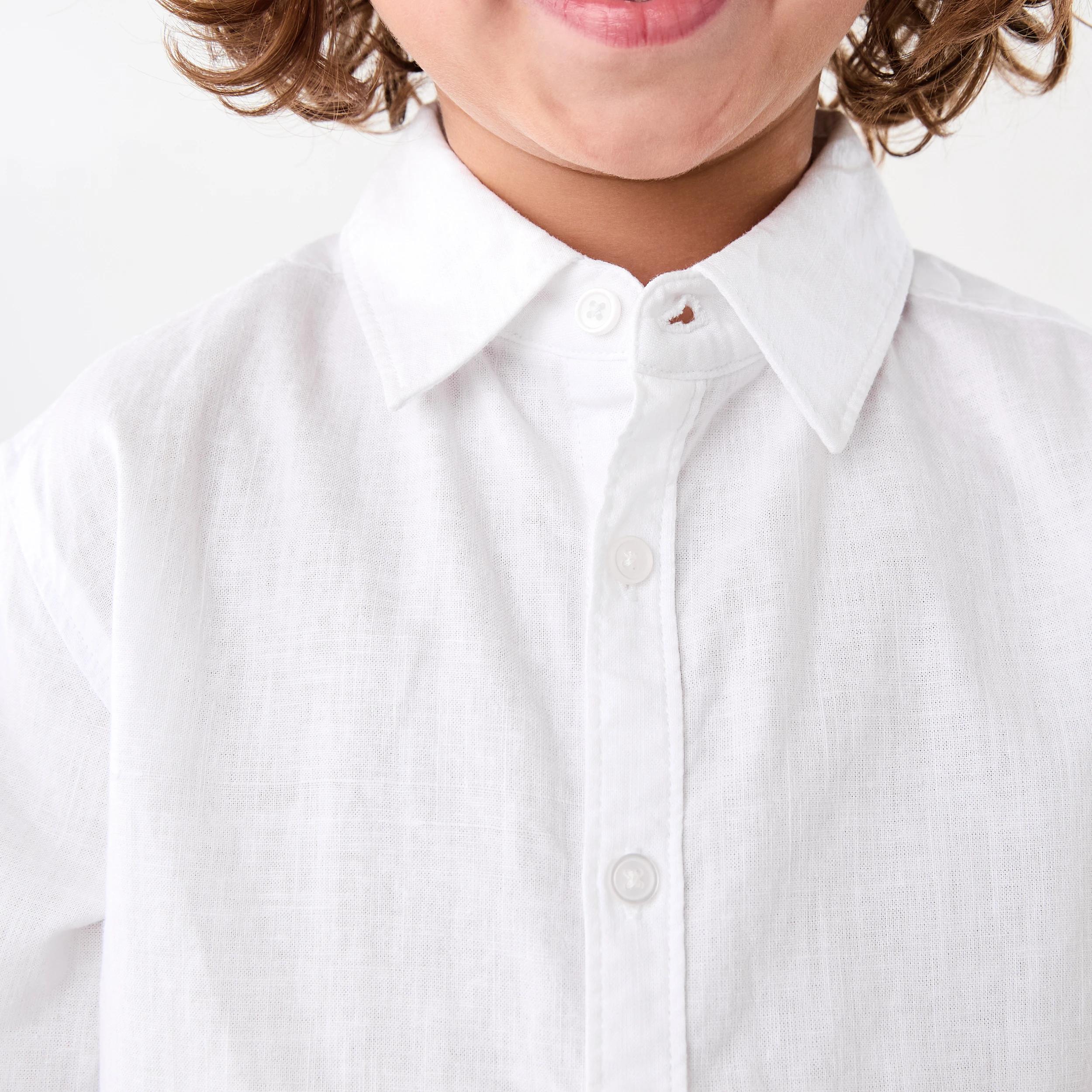 4 Linen Blend Shirt WHITE, 4 of 7