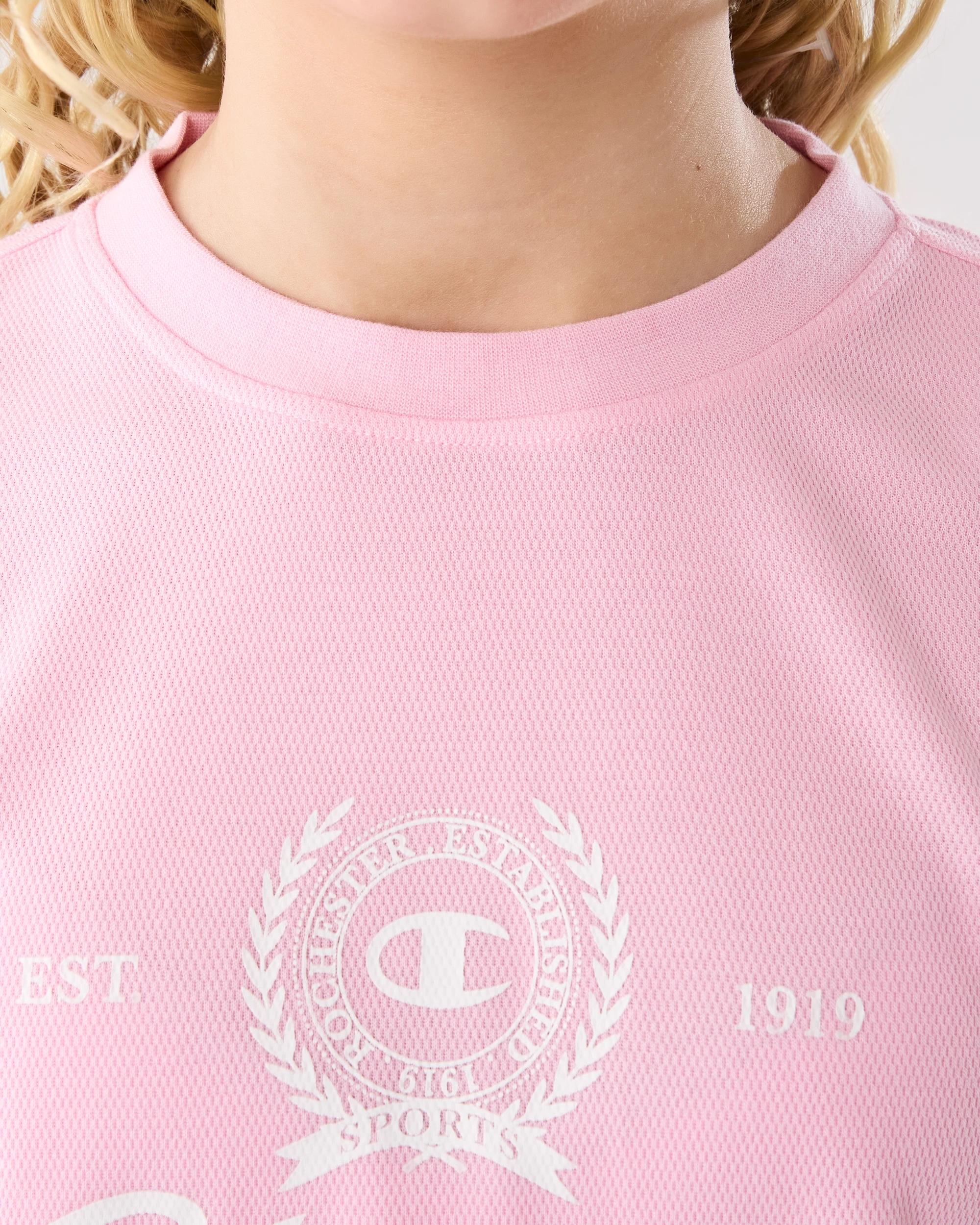 4 Champion Kids Mesh T-shirt Rose Pink, 4 of 8
