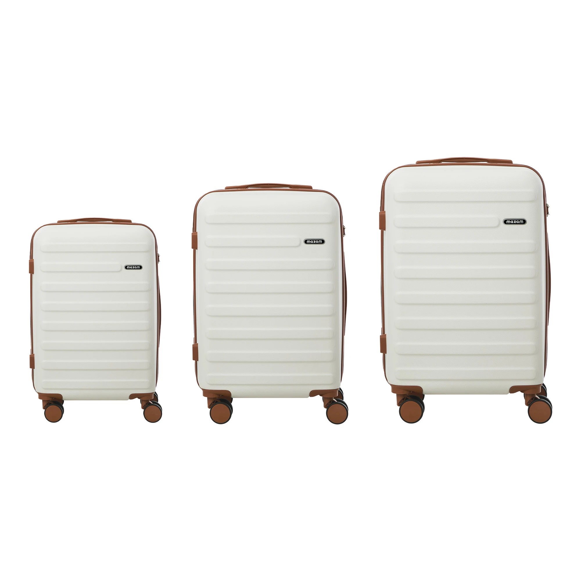 7 Mazam 3PCS Luggage Suitcase Trolley Set TSA Lock Hard Shell Case - White, 7 of 10