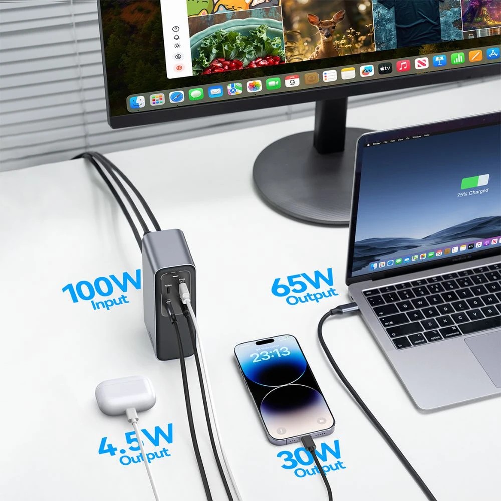 5 Comsol USB-C Docking Station with Integrated 100W PD Charger, 5 of 6