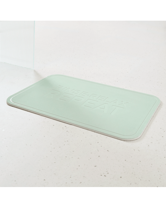 Stone Dry Bathmat and Tray Set - Sage