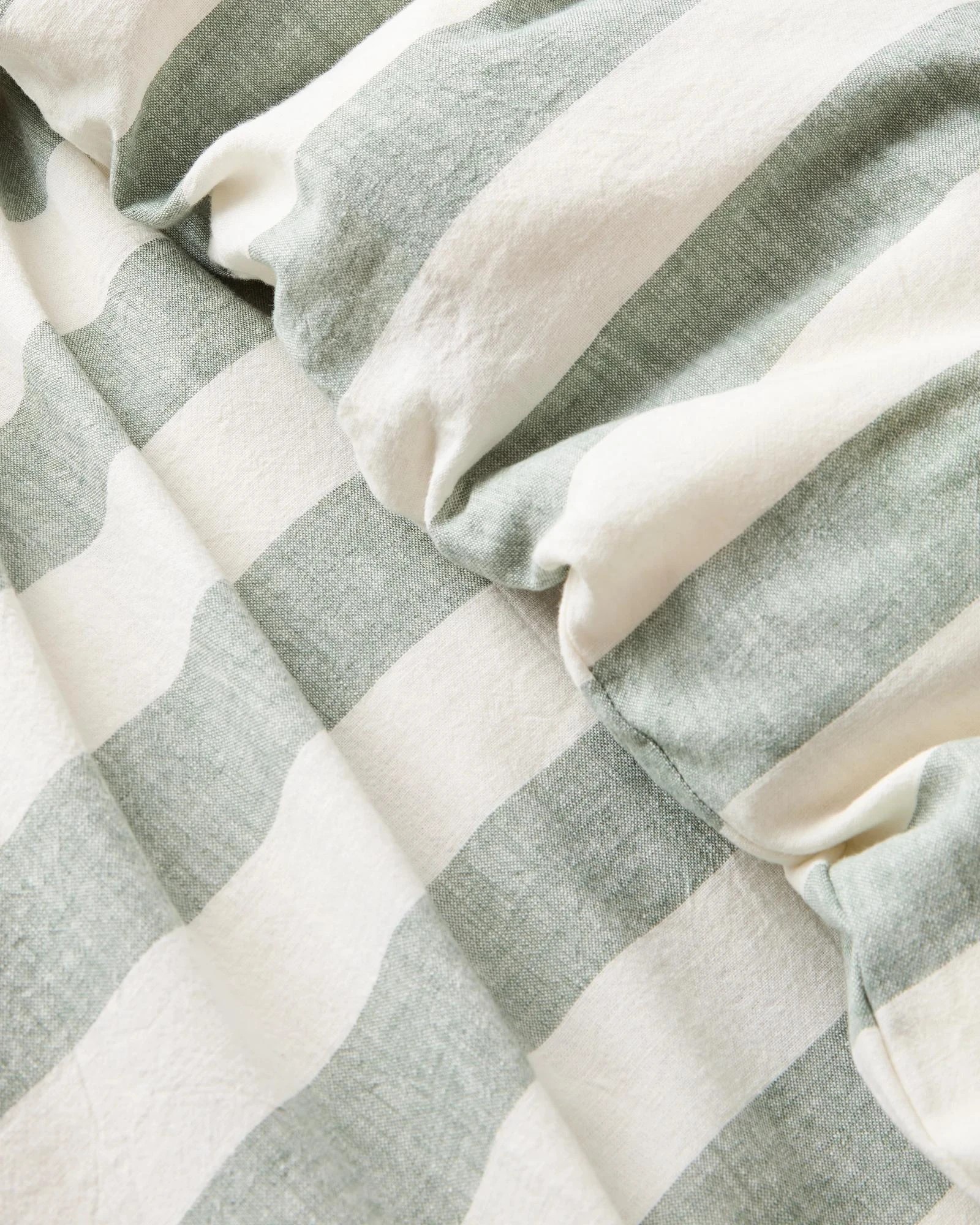 3 Target Reid Stripe Linen/Cotton Quilt Cover Set - Agave - King Bed - Green, 3 of 3