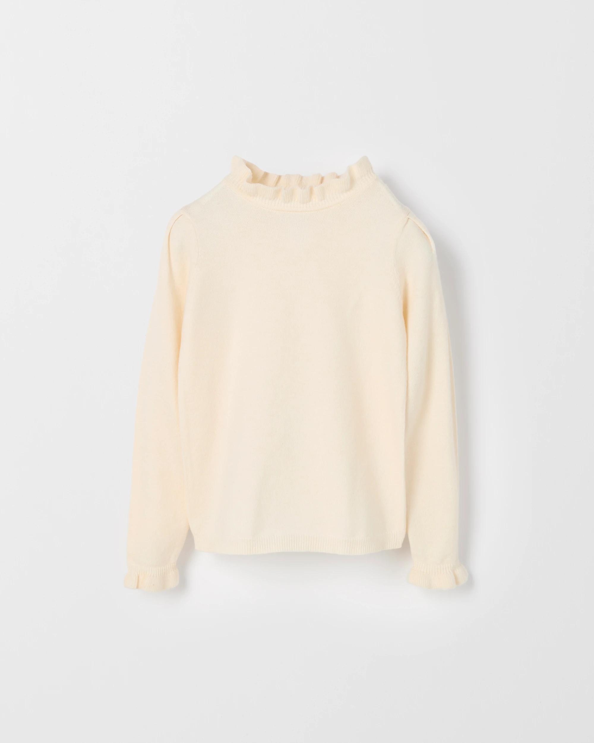 1 Target Kids Long Sleeve Skivvy Knit Jumper CREAM, 1 of 2